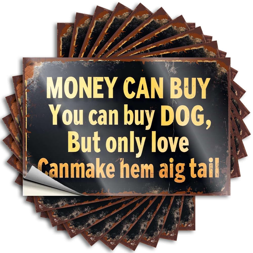 Outside Fall Decor Case Tattoos | Money Can Buy Dog, But Only Love Can Make Him Wag Tail. Bookish for Mold Decor(6X9CM)