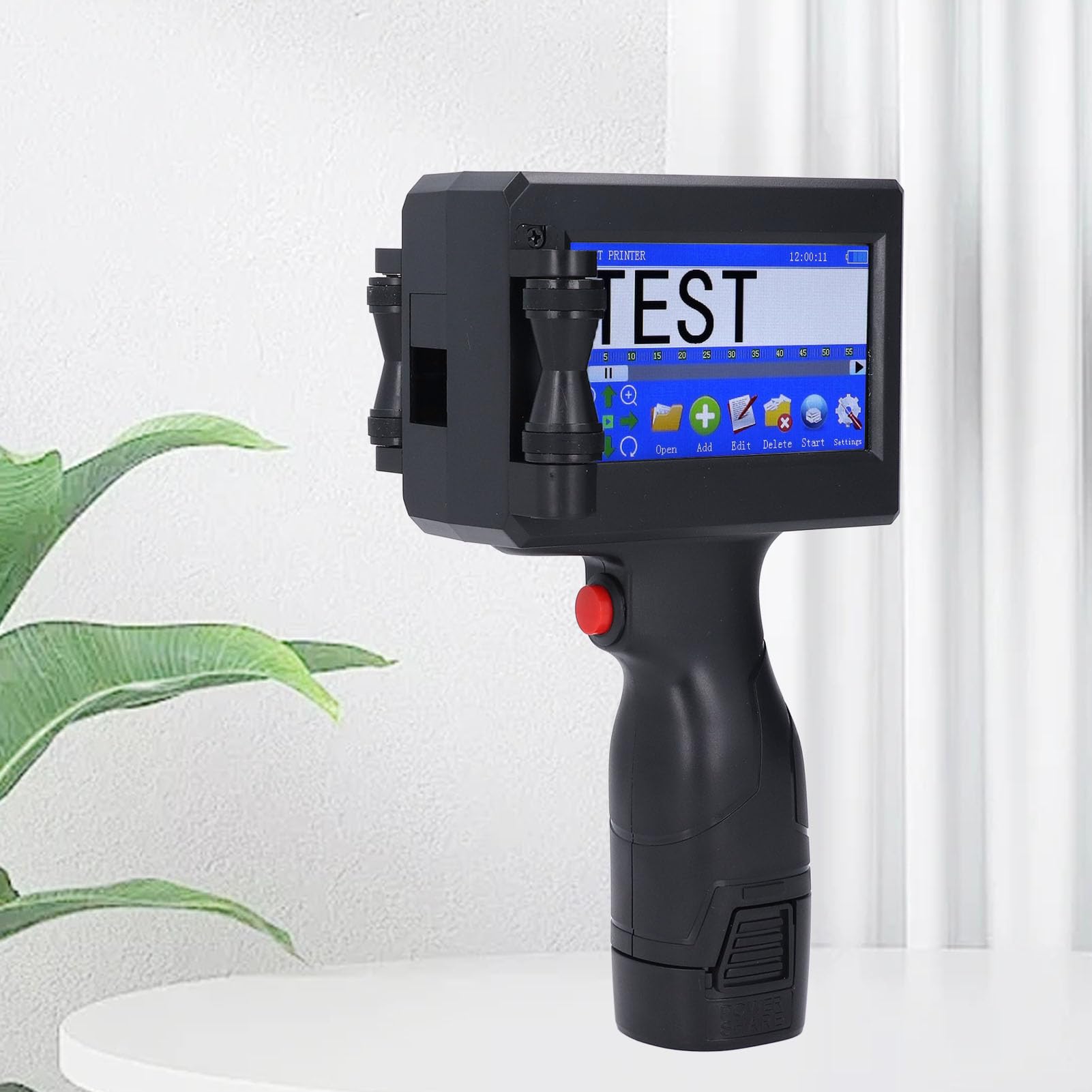 Tosuny Stampante a Getto D'inchiostro Portatile con Cartuccia,RTOS Integrato (Black) | Touchscreen LED da 4,3", altezza di stampa regolabile da 2 a 12,7 mm, supporto per scrittura a mano e ingresso USB, 2200 mAh