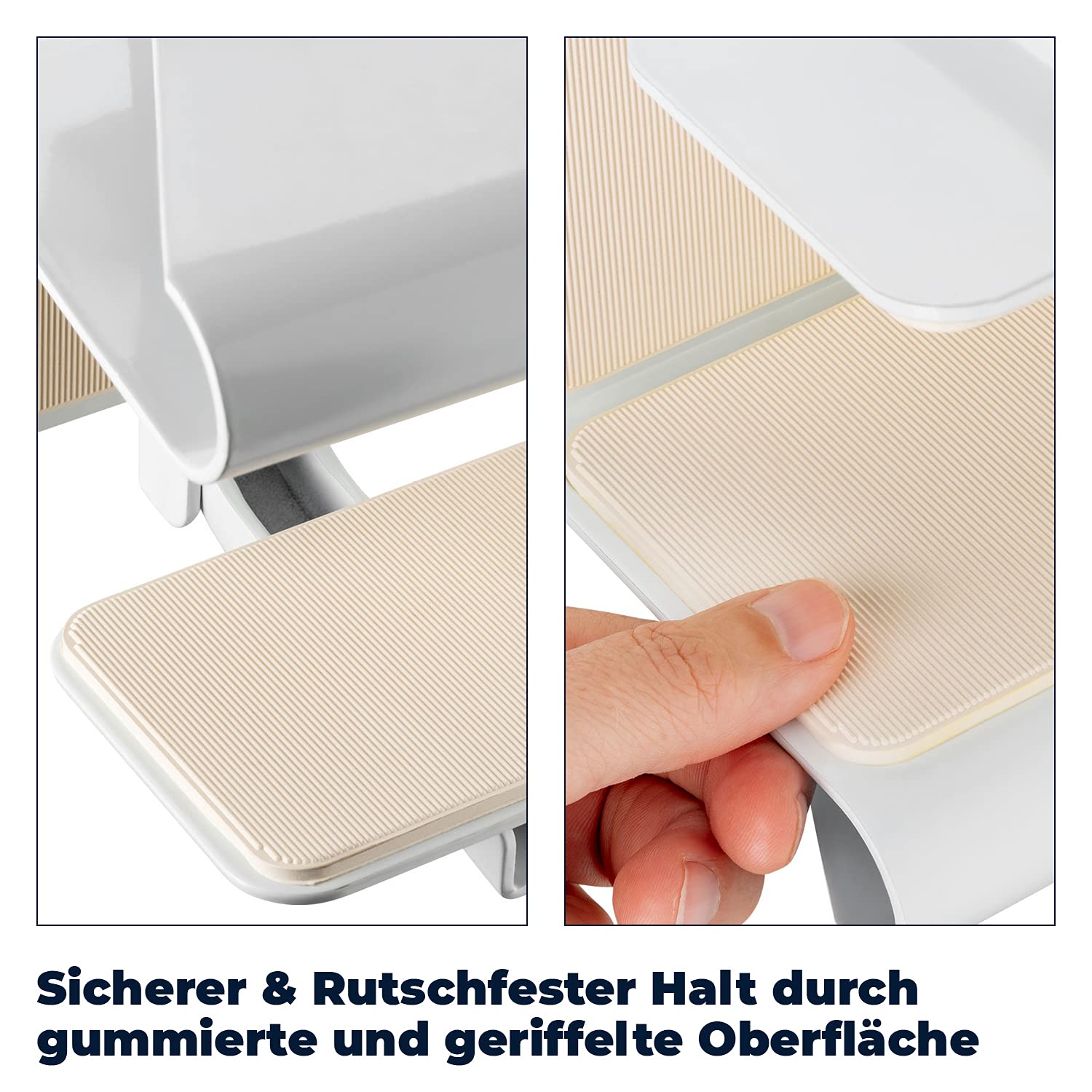 flexilife Premium Aluminium Badewannen-Einstiegshilfe, bis 130 kg belastbar, individuell anpassbar, weiß