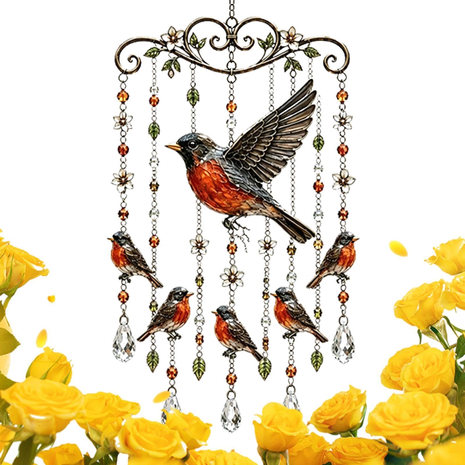 Carillones de viento Robin el regalo elegante ideal para balcón y casa