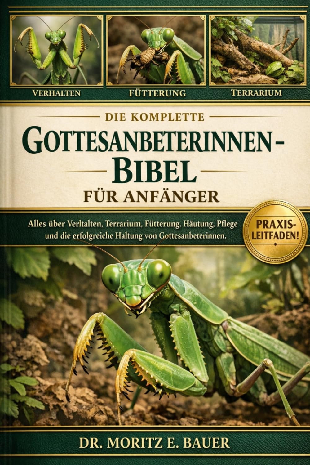 DIE KOMPLETTE GOTTESANBETERINNEN-BIBEL FÜR ANFÄNGER: Alles, was Sie über Gottesanbeterinnen wissen müssen: Verhalten, Terrarieneinrichtung, Fütterung, ... tägliche Pflege für Anfänger und Liebhaber.