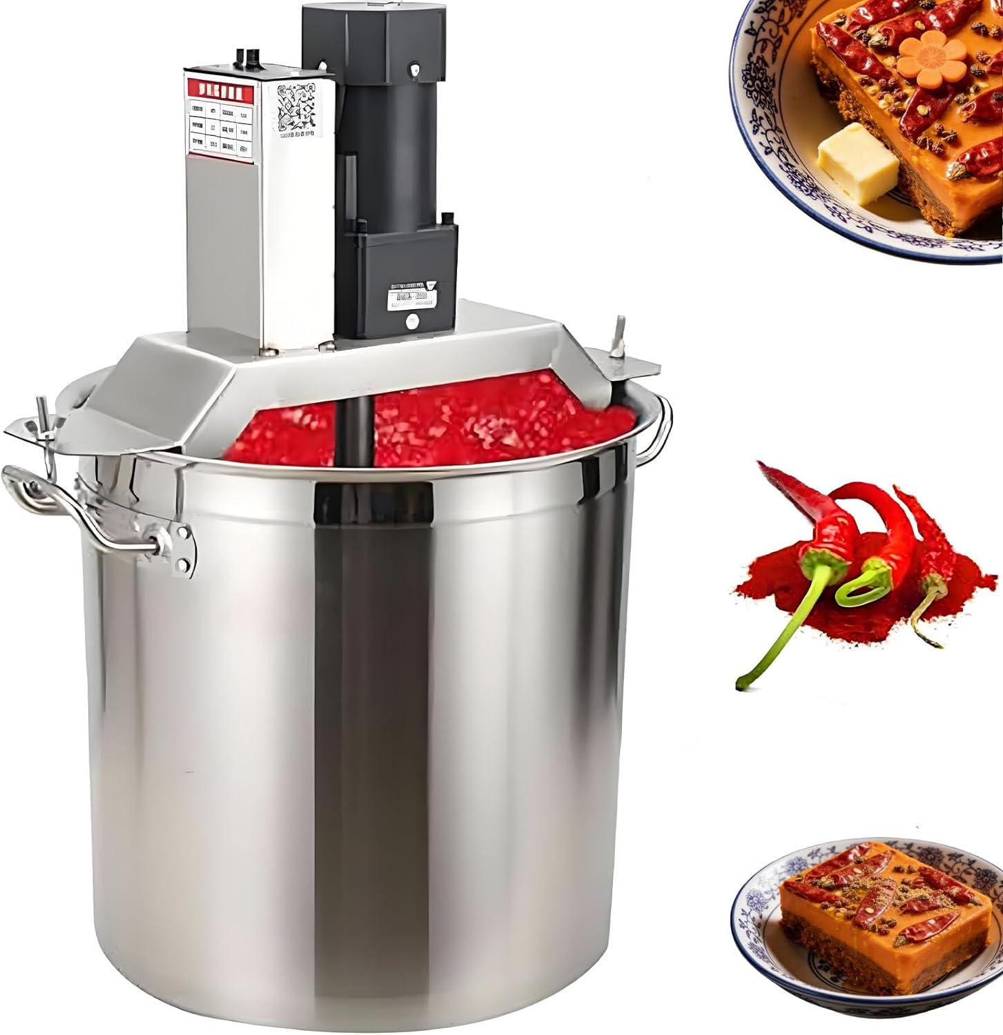 LjlXanthiper 20/25/40/80L Auto Pot Stirrer Cooking Mixer Pot Agitator,Commercial Food Stirrer Pot,Automatic Food Mixer,for Home Hotel Restaurant Food Factory Mixing Jam,Sauce 80L