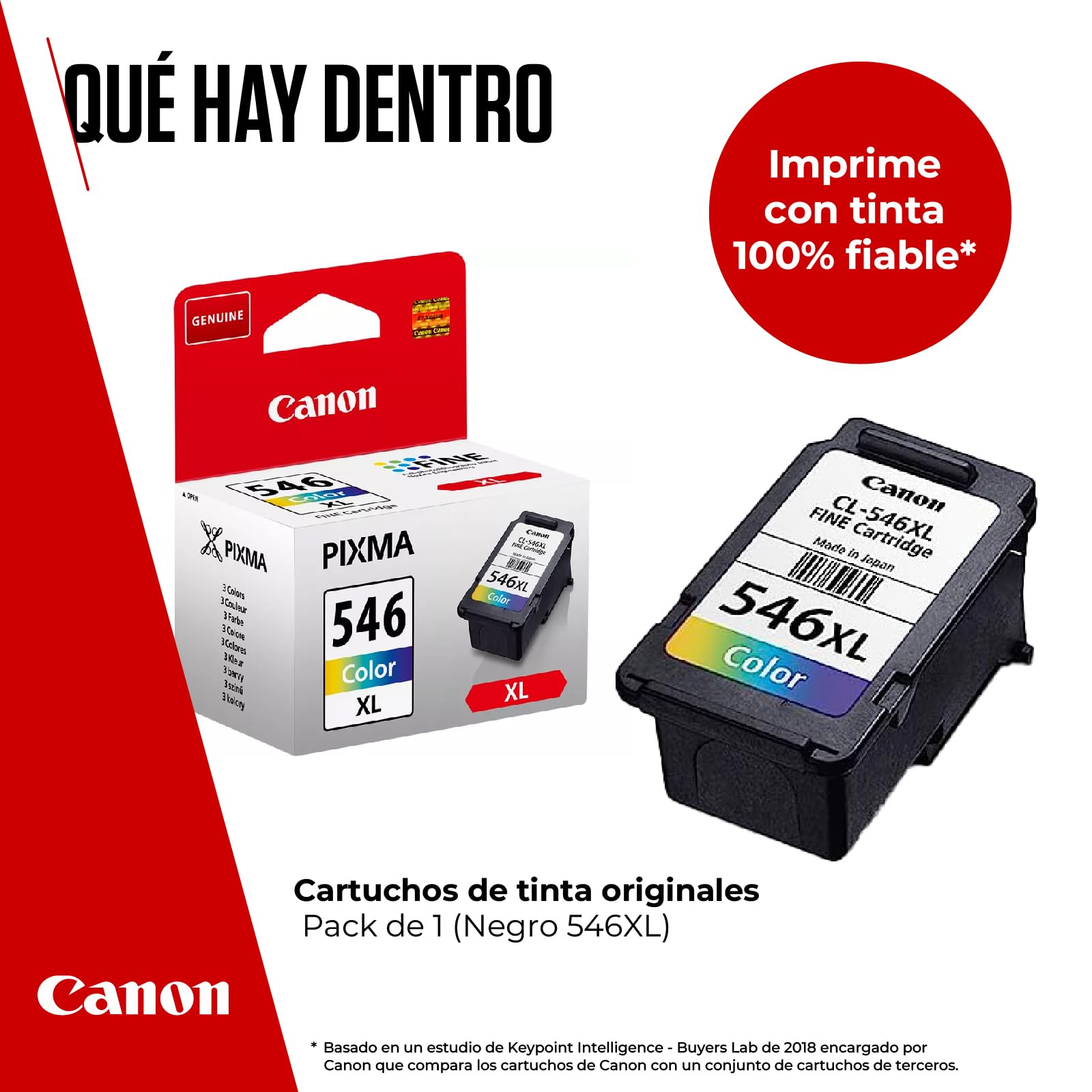 Canon Cartucho de Tinta Color de Alto Rendimiento CL-546XL Original - Imprime hasta 300 Páginas A4 (1 Cartucho) - Compatible con Impresoras PIXMA