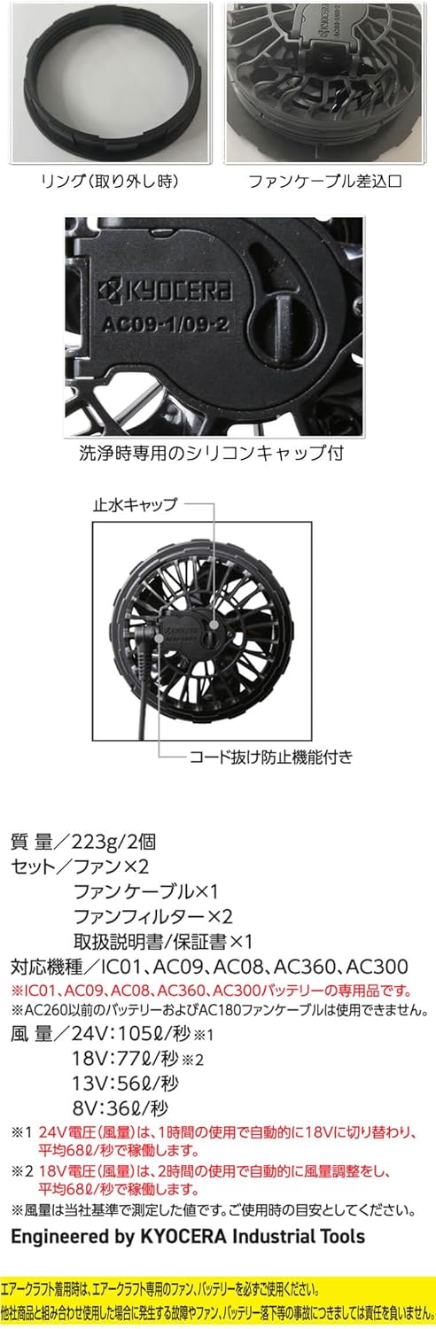 Amazon.co.jp: [BURTLE] [バートル] ファンユニット AC09-2