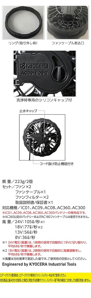 暑さ対策・冷却グッズ AIRCRAFT AC09-2 FAN UNIT 24V Amazon.co.jp: [バートル] カラーファン+24Vバッテリーセット