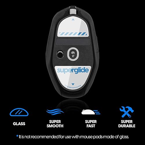 Miniatura 3 de Superglide - Patines de mouse más rápidos y suaves fabricados con vidrio ultra fuerte impecable súper rápido, suave y duradero para la cubierta