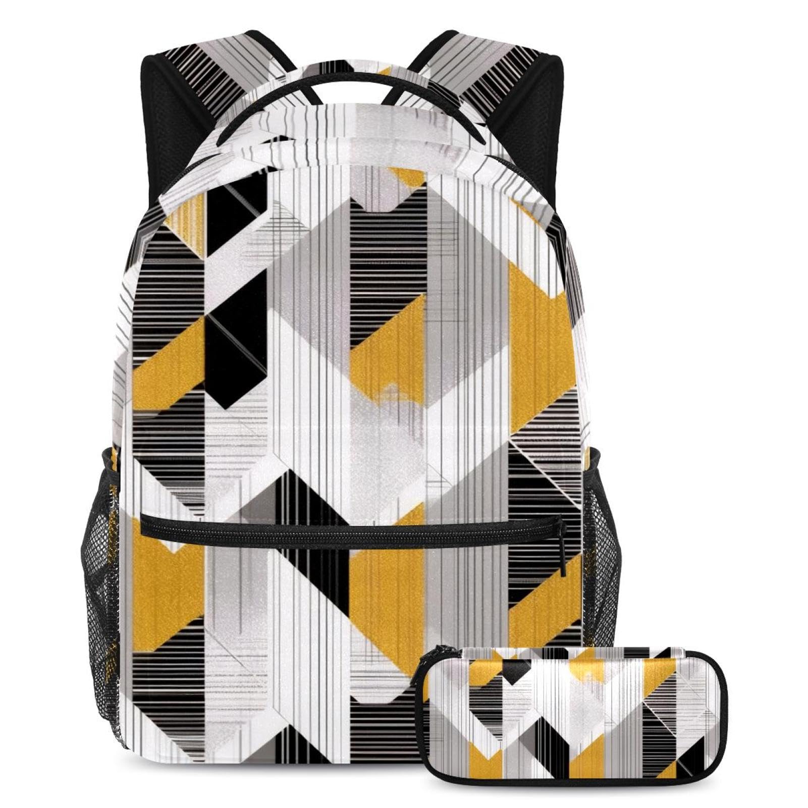 Cartables pour enfants dos protégé motif géométrique multicolore - 7