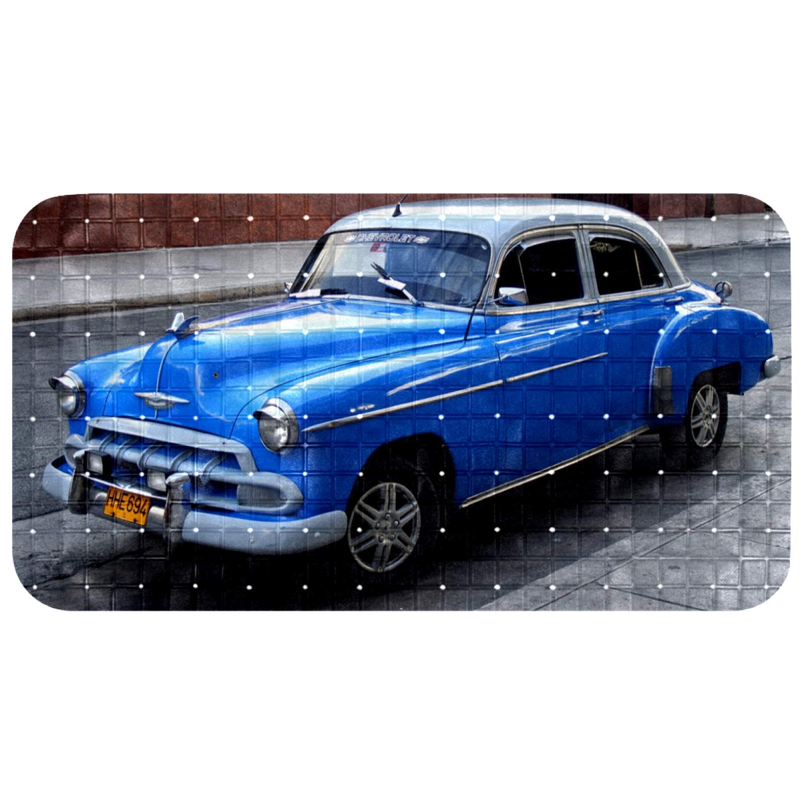 Evita resbalones en la ducha con la alfombrilla Bennigiry azul de 112 ventosas grandes