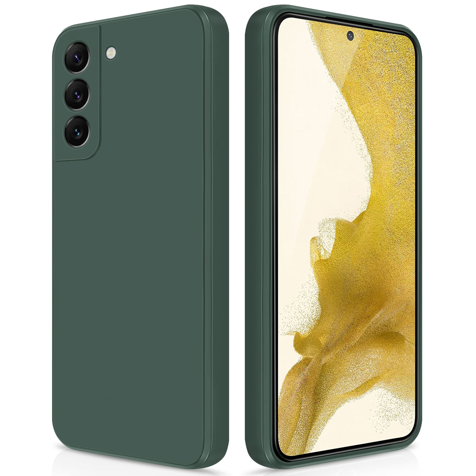 GiiYoon Silicone Case Compatible with Samsung Galaxy S22 Plus 5G, Full Body Silky Soft Touch Phone Case with Camera Protection, Shockproof Cover with