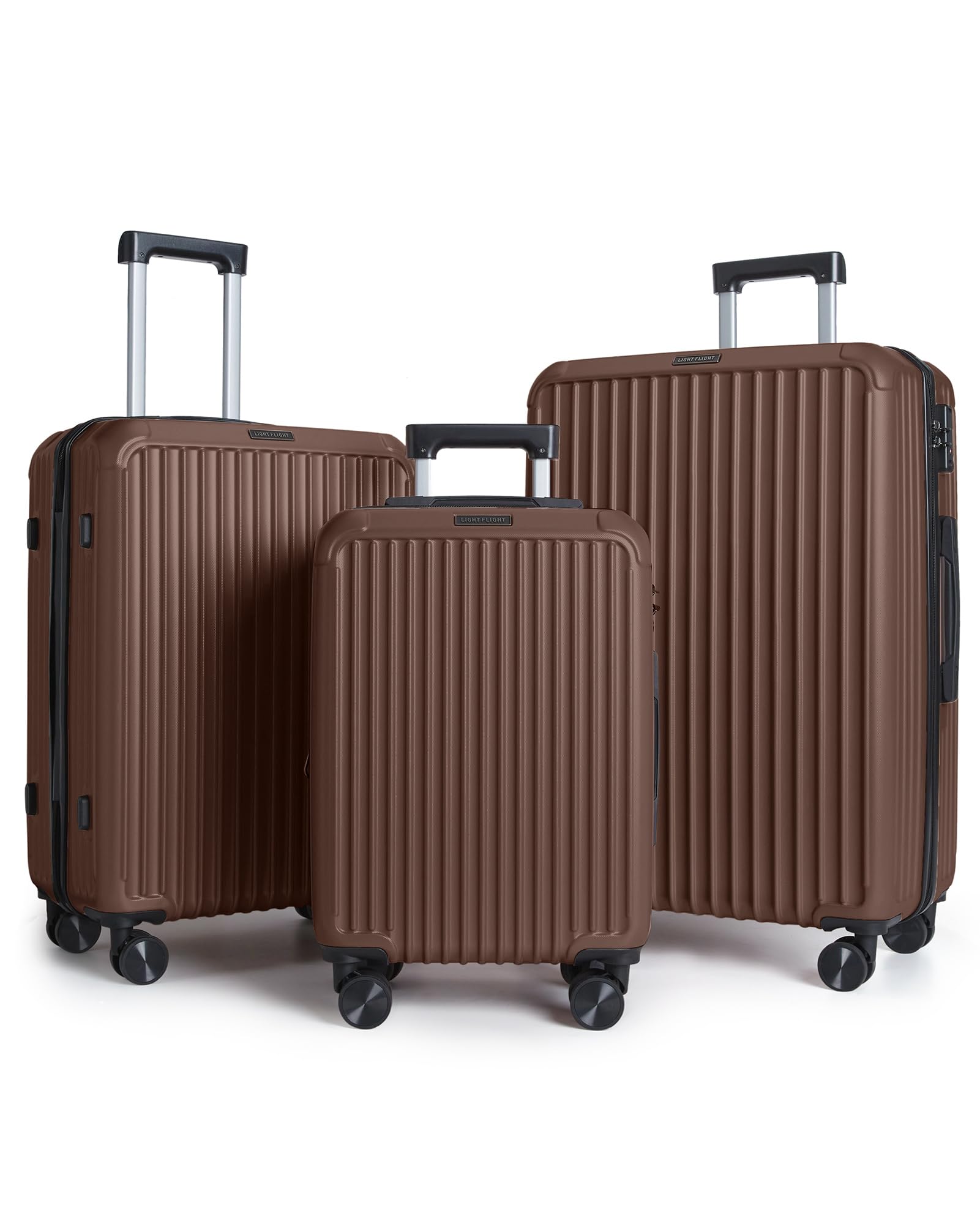 LIGHT FLIGHT 3-Piece Set Coffee Brown