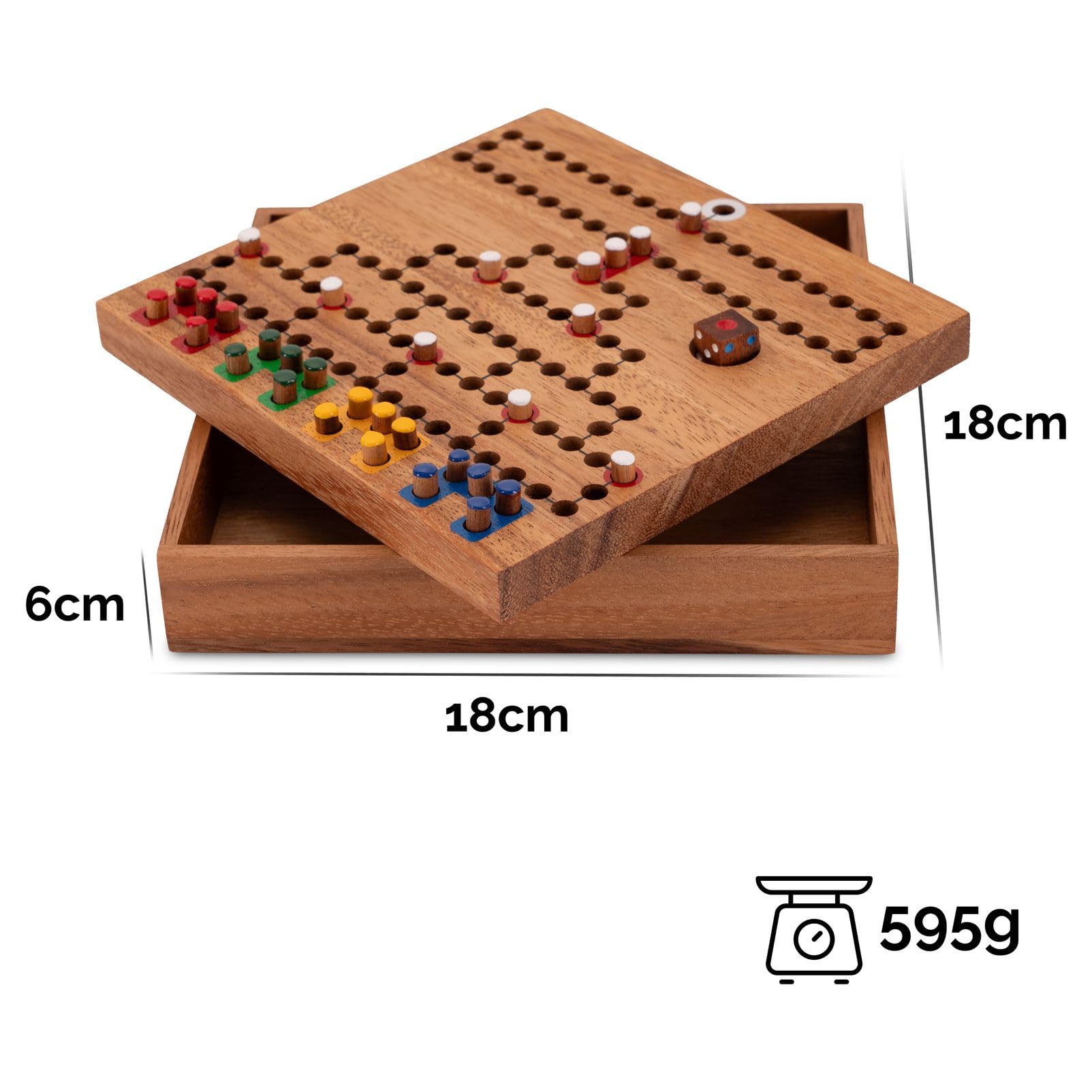 LOGOPLAY Blocco | Gioco Da Tavolo In Legno Strategico E Di Dadi Per 2-4 Giocatori - 2