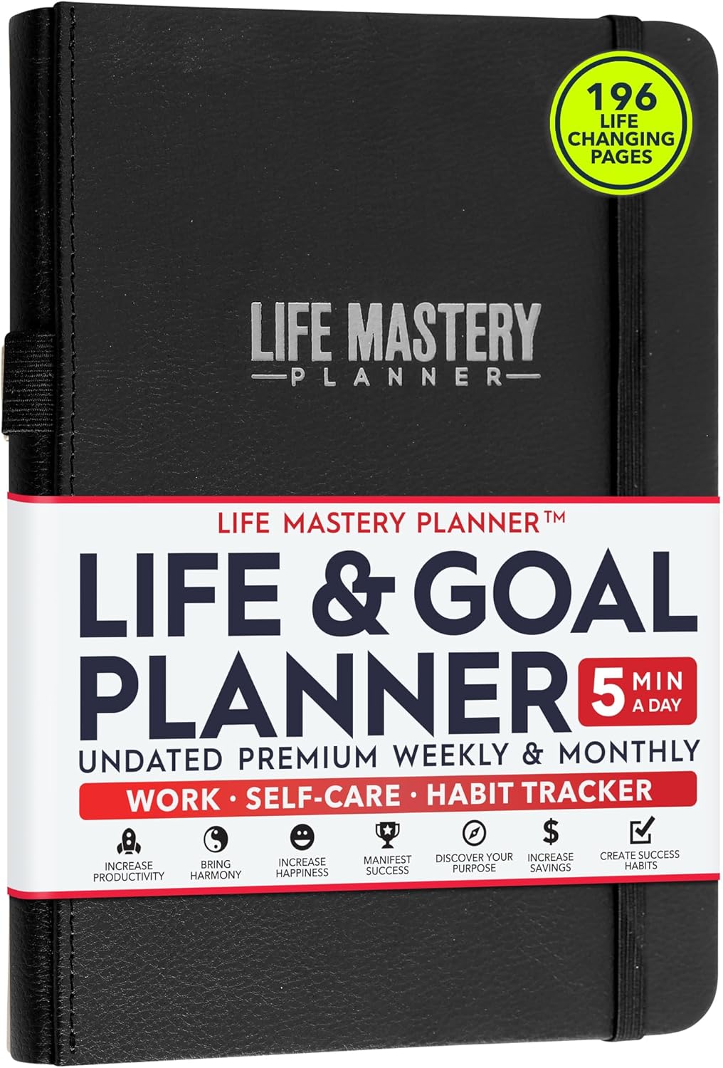 Life and Goal Planner - Undated Daily, Weekly & Monthly Planner for Passion, Organizer, Increase Productivity, Purpose, Success & Happiness, Journal, Agenda, To Do List, Business Planner, Notes,