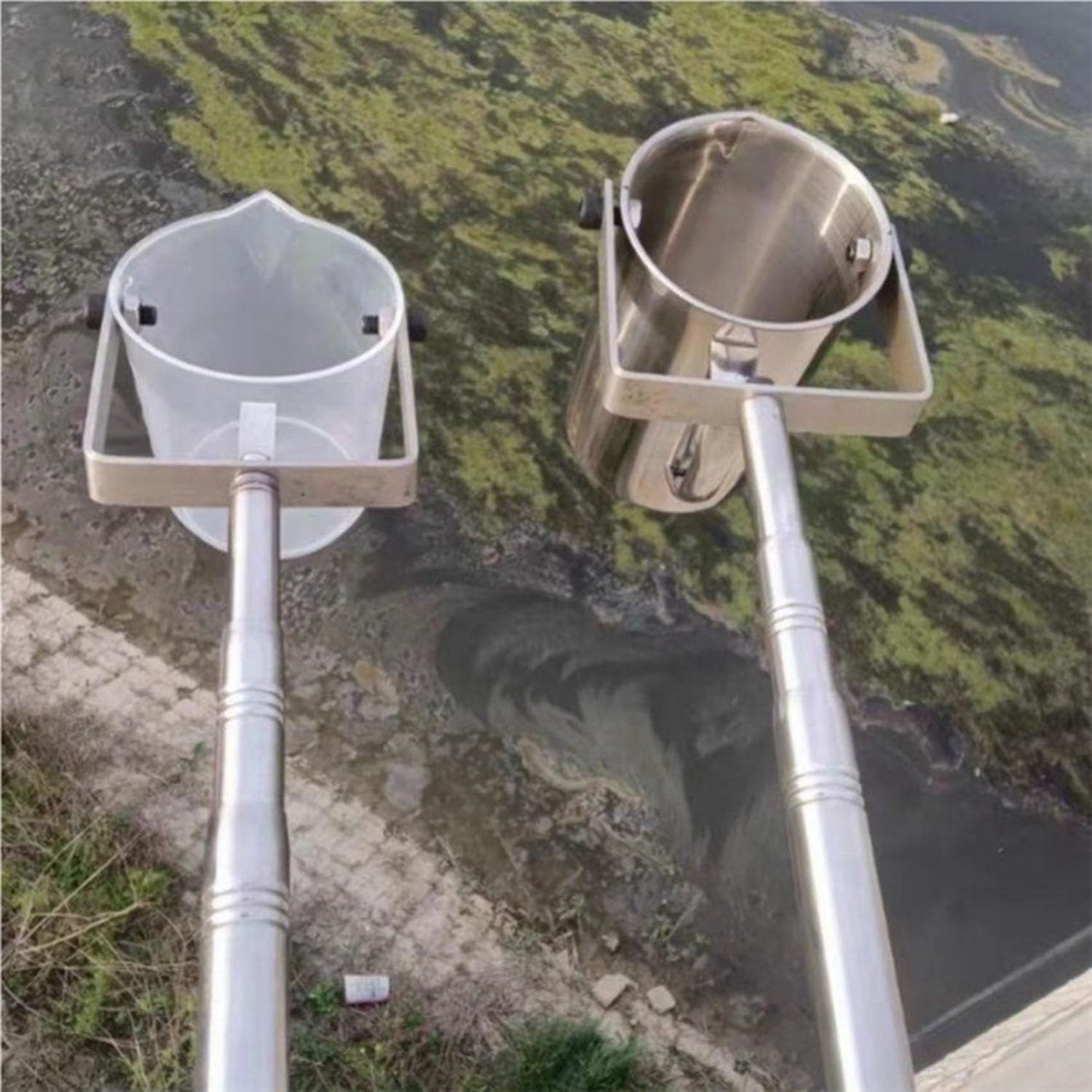 Campionatore d'acqua in acciaio inossidabile da 1000 ml con asta telescopica, becher a pendolo rotante flessibile da 2-7 m for la raccolta di campioni liquidi(1.23~5m)