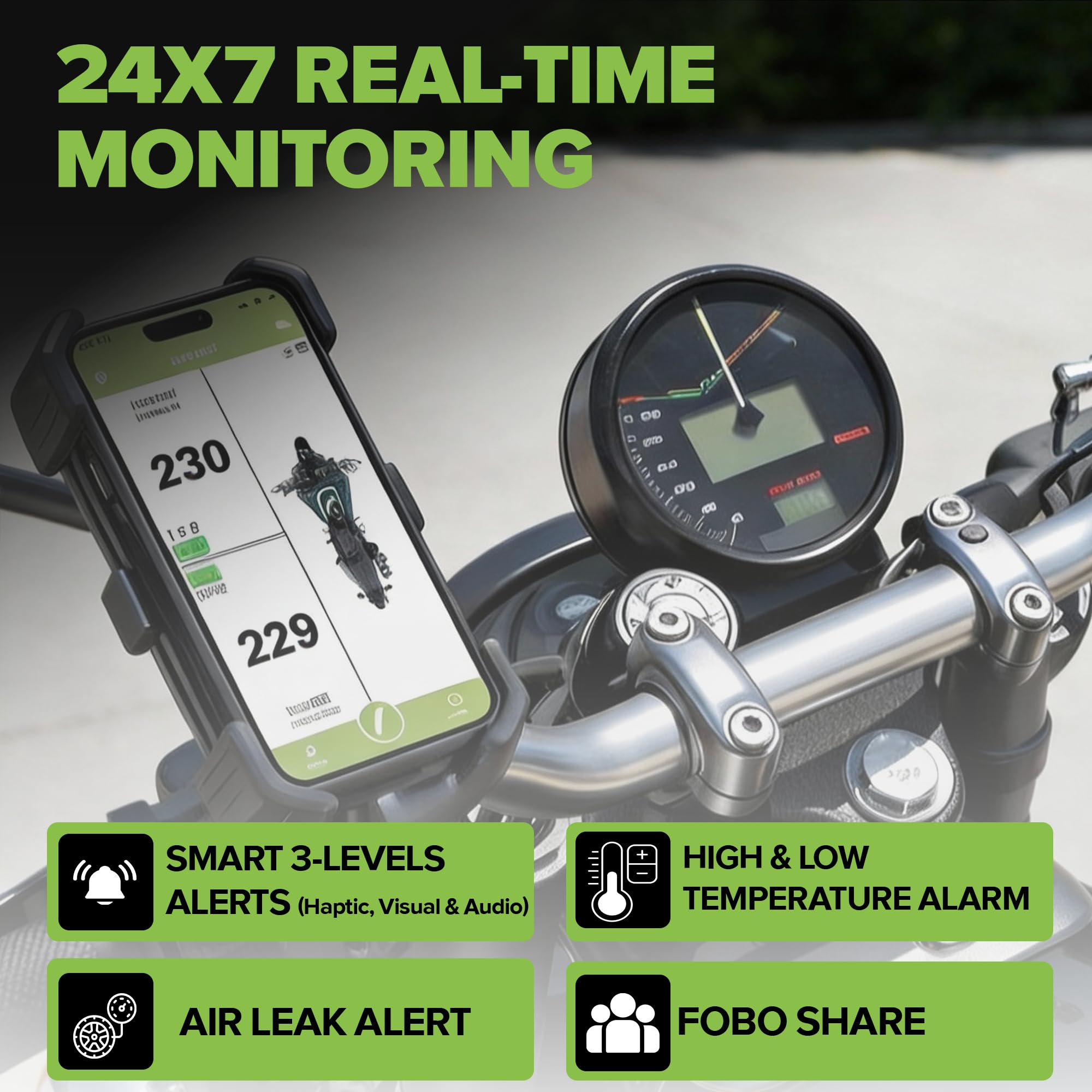 Amazon.com: FOBO Bike LITE Wireless Tire Pressure Monitoring