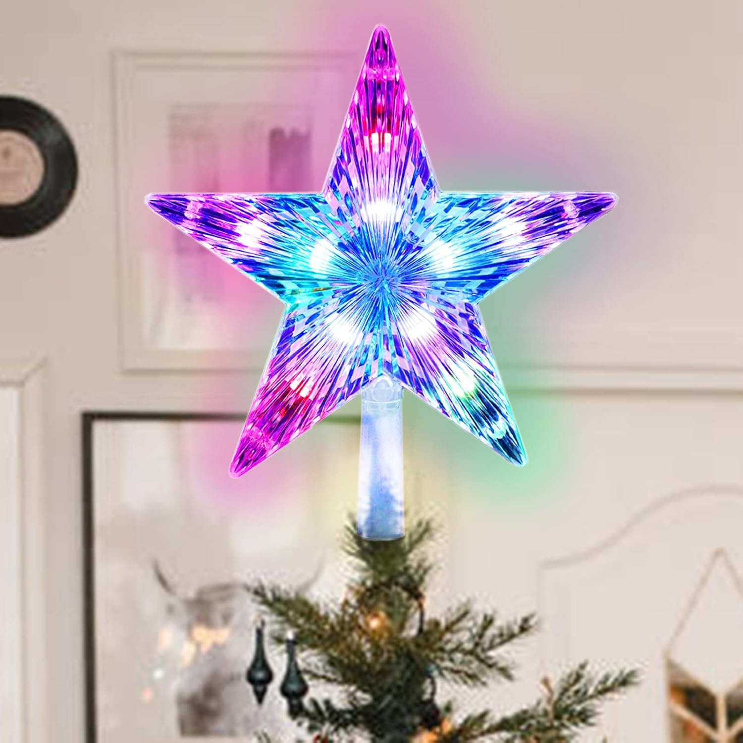 Christmas Tree Topper Lanyazet USB Christmas Star Tree