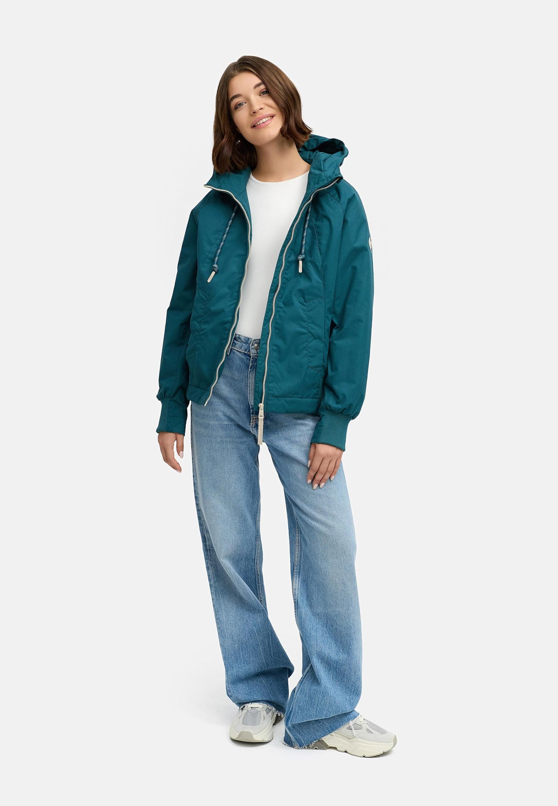 Ragwear Damska lekka kurtka przejściowa z podszewką pluszową i kapturem Lumie YOUMODO XS-XXL