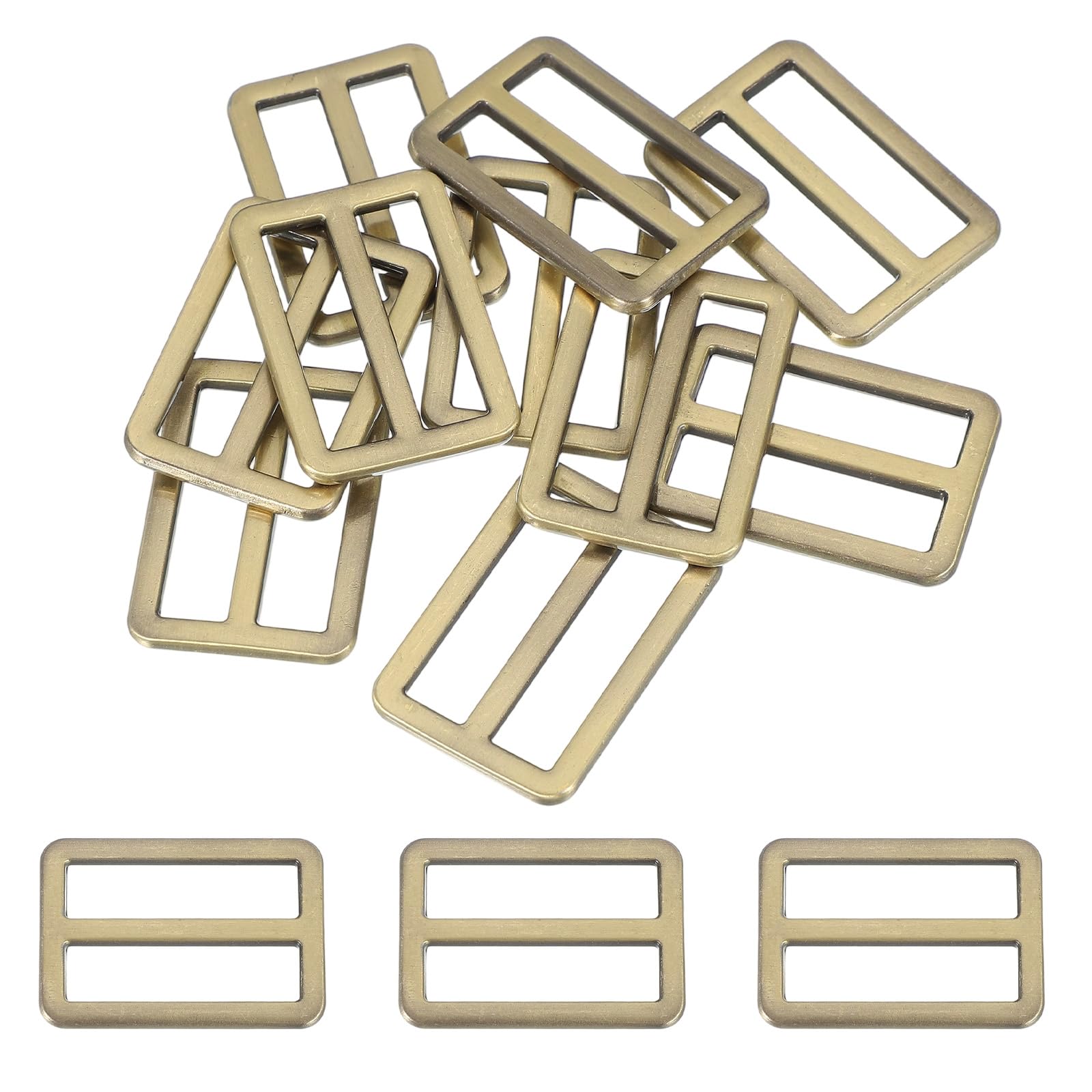 PATIKIL Metal Tri-glide Slide Buckle, Zinc Alloy Adjuster Sliders Webbing Strap Fasteners for Bag Belt Dog Collar