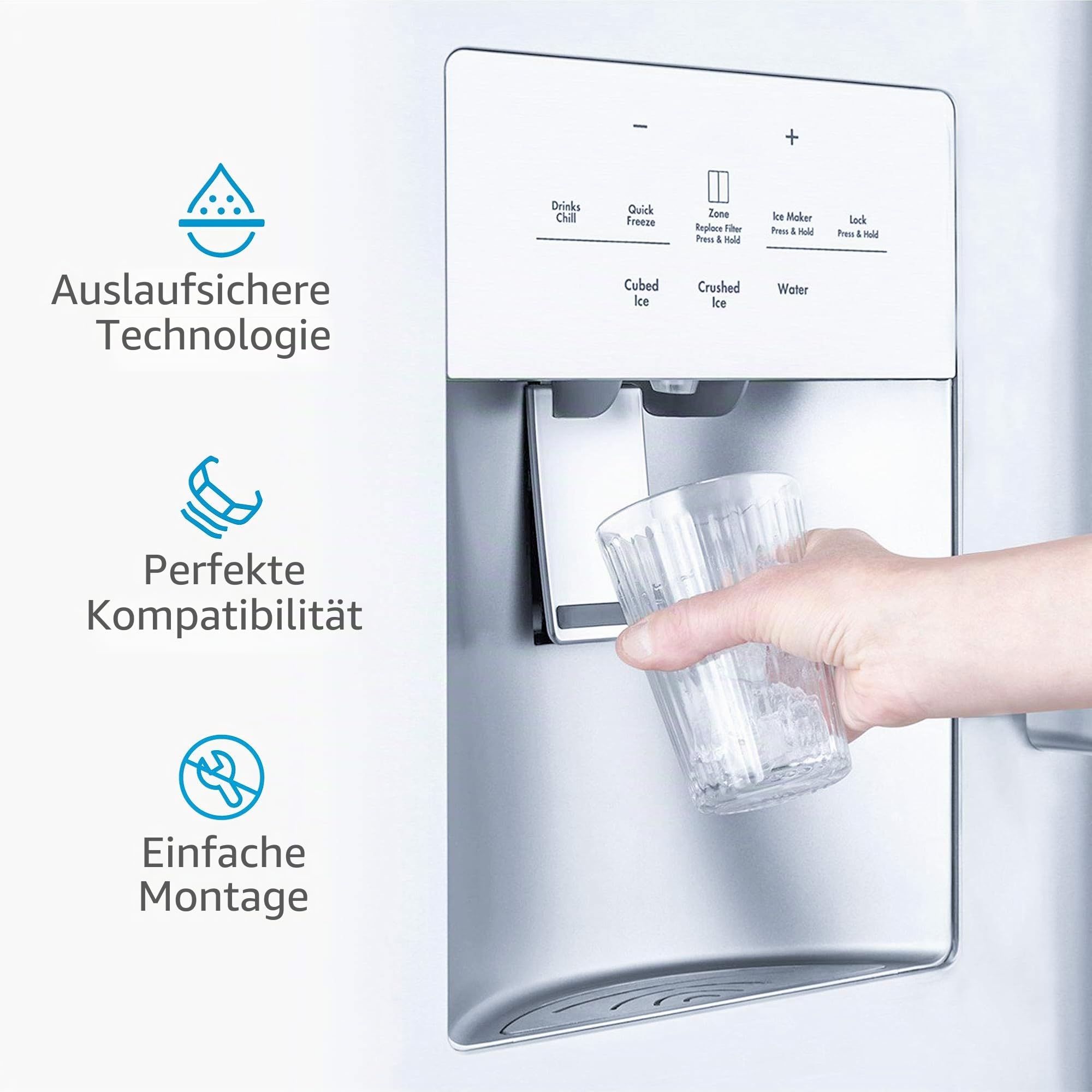 3 x AQUACREST 257760 Kühlschrank Wasserfilter, Kompatibel mit CNRAH-257760 125950 NR-B53V1 NR-B53V1-WB/X1D NR-BG53V2 NR-BG53VW2 NR-B53V2-XE NR-B54X1-WB/E EcoAqua EFF-6032B AH-PCN (3)