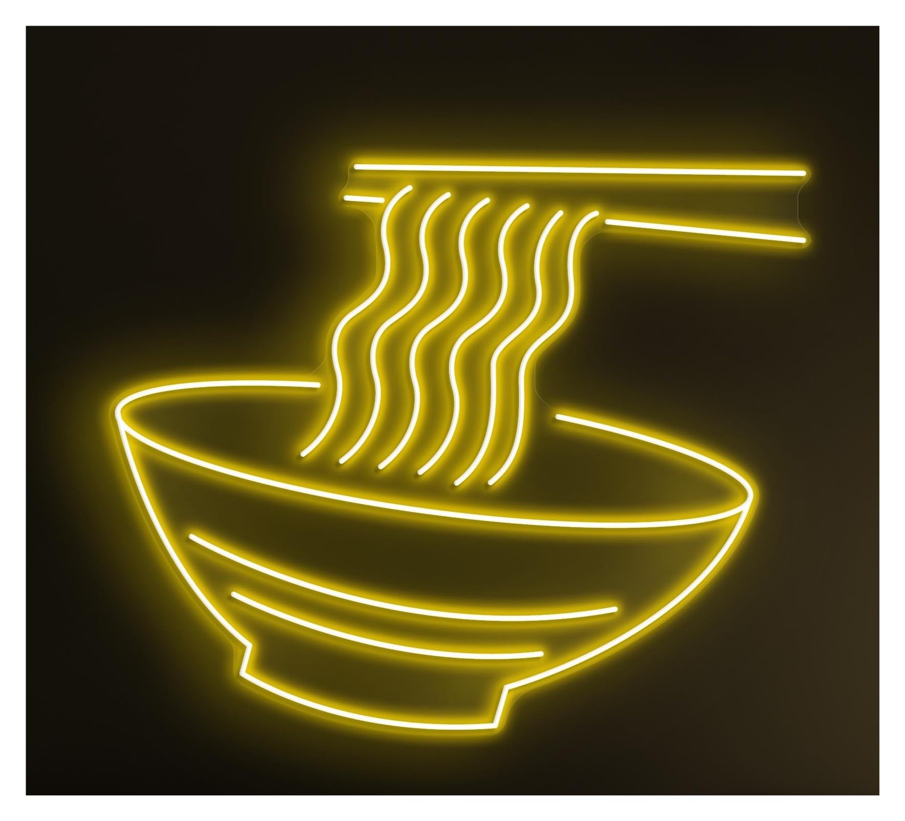 RONGCH Hanging Art Signs Ramen Neon Sign Japanese Noodle LED Light Food Shop Wall Decor Restaurant Deli Market Kitchen Home Hanging 48cm