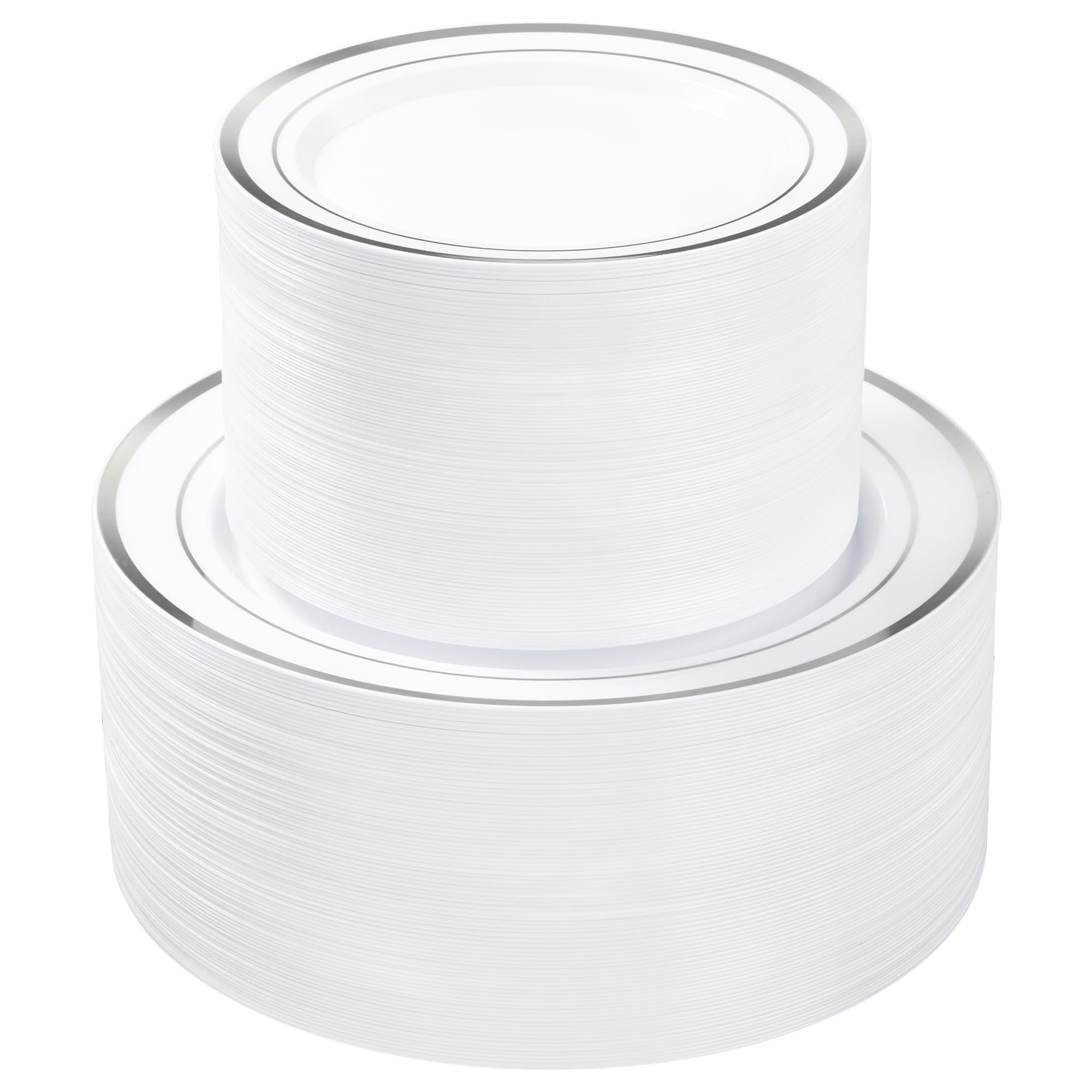 200 Silver Disposable Plates - Party & Event Plates -1 200 Silver Disposable Plates - Party & Event Plates -1