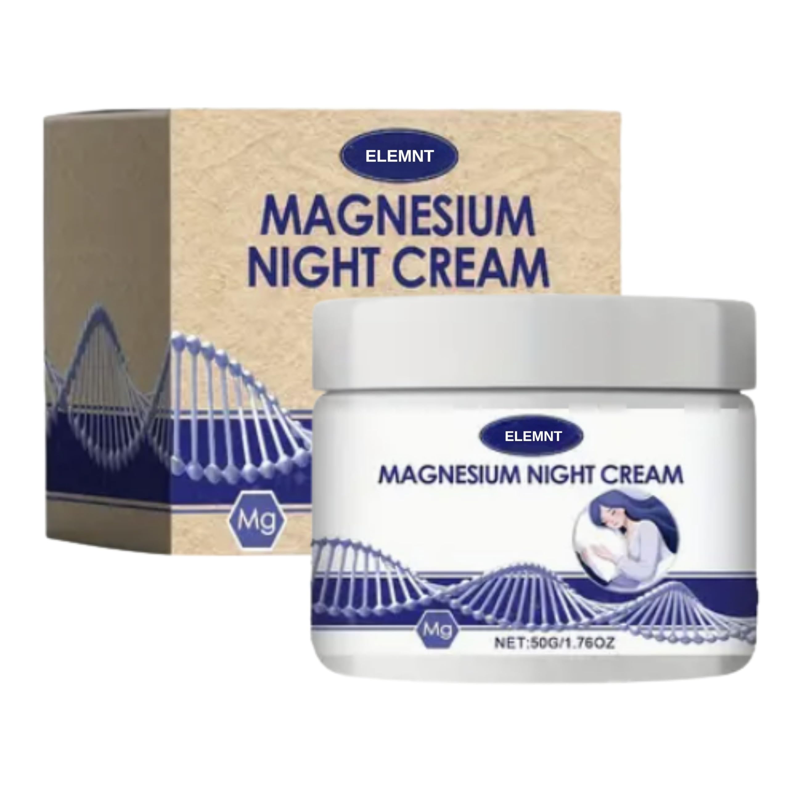 ELEMNT Sweet Dreams Magnesium Body Cream Sleep & Muscle Fatigue Aid with Magnesium Essence, Lavender Extract and Coconut Oil (Magnesium Cream)