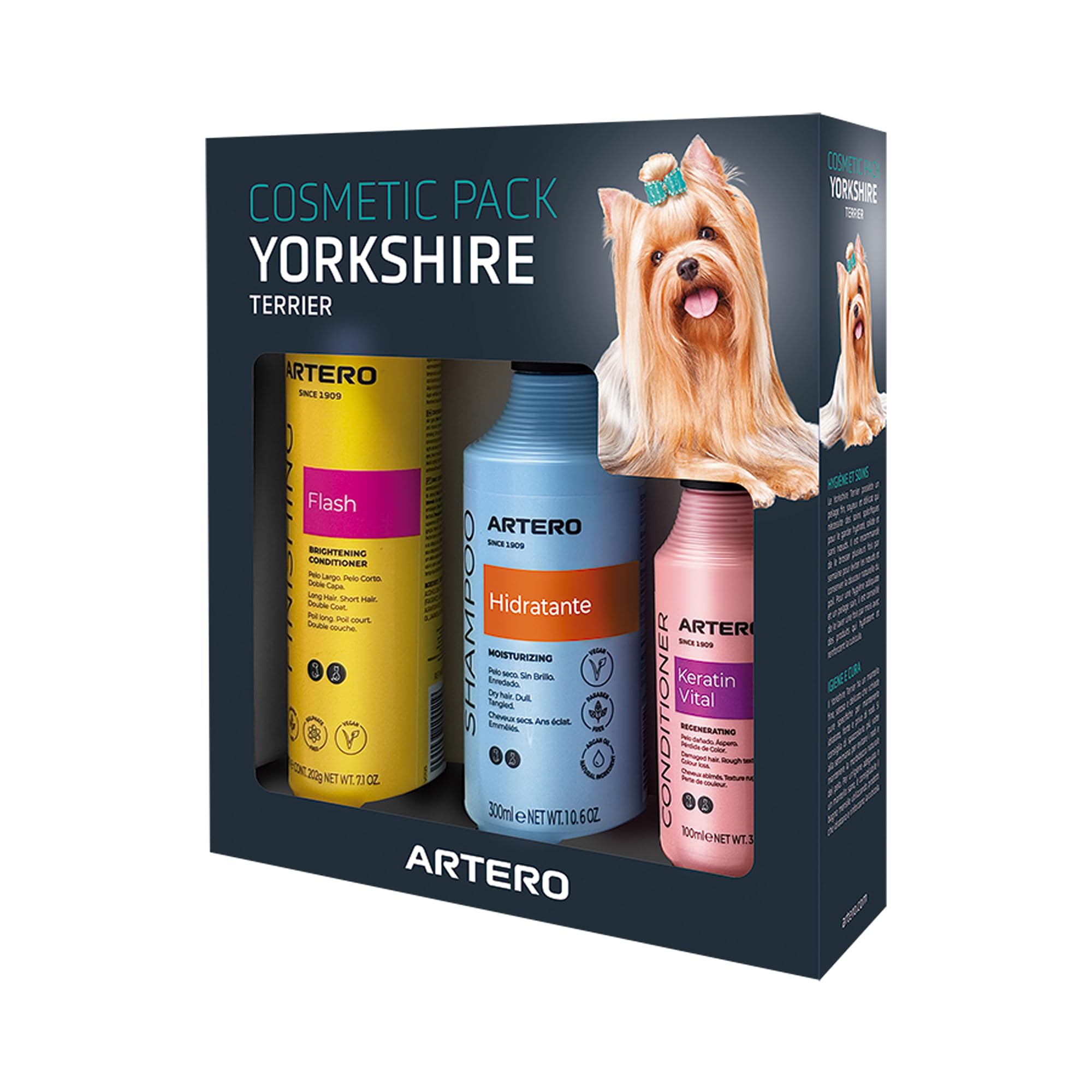 Artero Pack Completo para la higiene de tu Perro (Yorkshire Terrier)