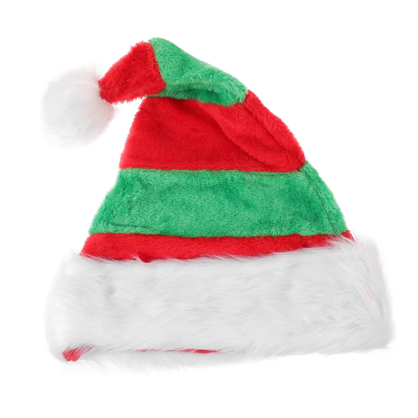 PRETYZOOM 4piezas Sombrero Navideño Unisex De Peluche Gorro De Santa Cómodo Celebraciones Accesorio De Navidad Para Hombres y Mujeres Cinco