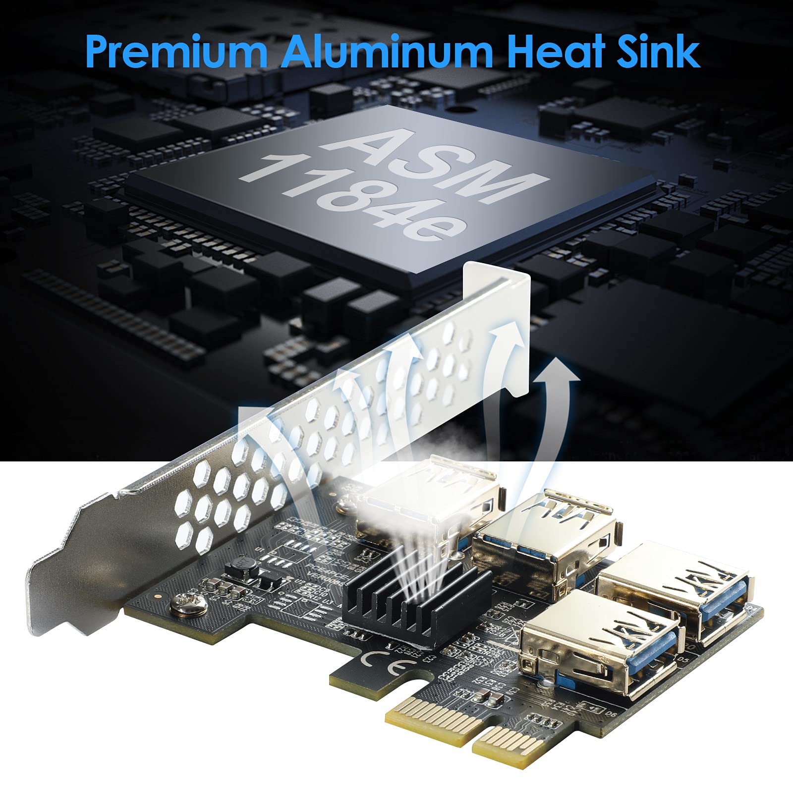 Riser Card Server Mining Scheda Riser PCIE X1 A 90 Gradi WLGQ - Adattatore  Per Schede Grafiche E Mining Bitcoin Scheda Grafica 90 Gradi