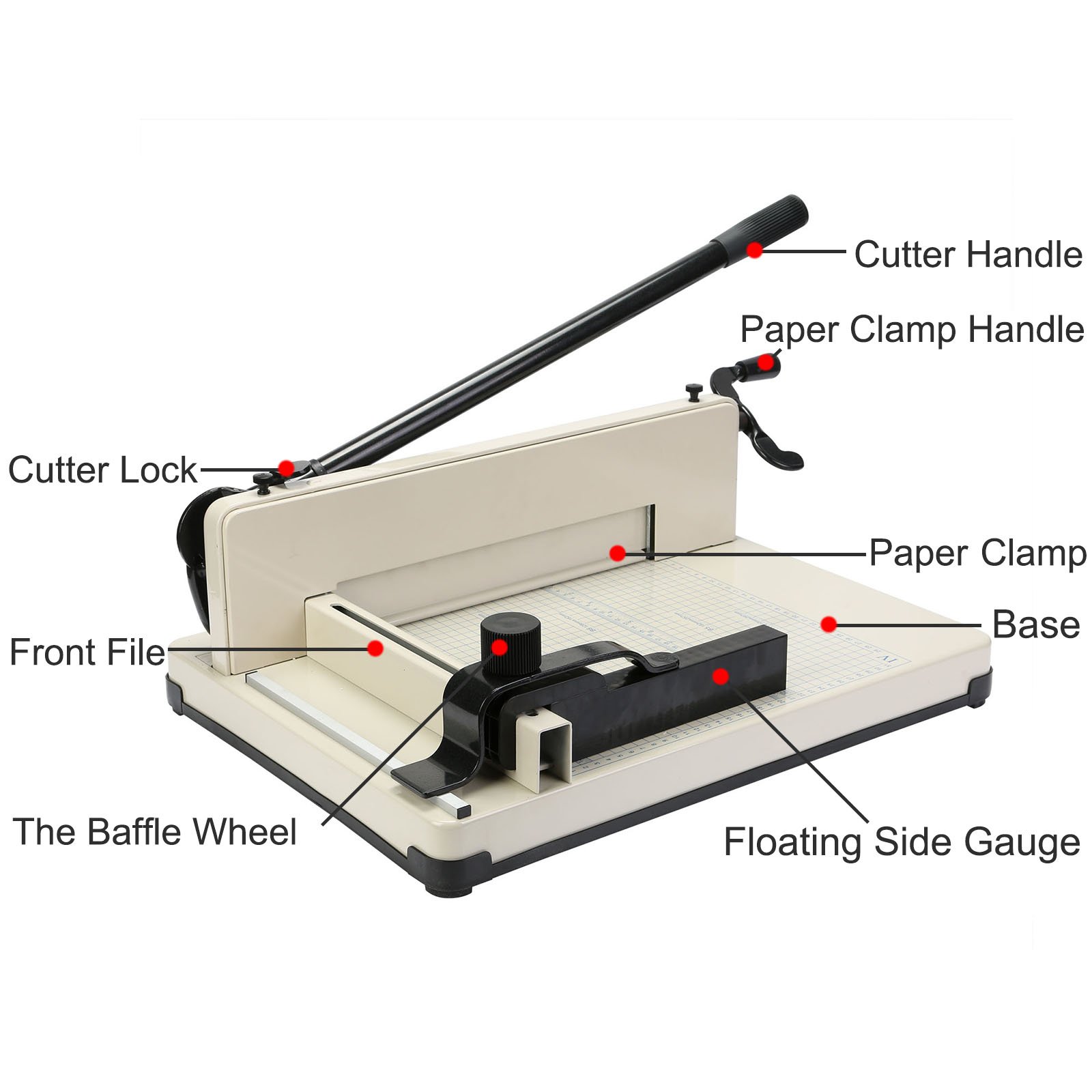 Massicot pour papier - 30,5 cm - Outil de découpe très résistant - A4 - 30,5 cm