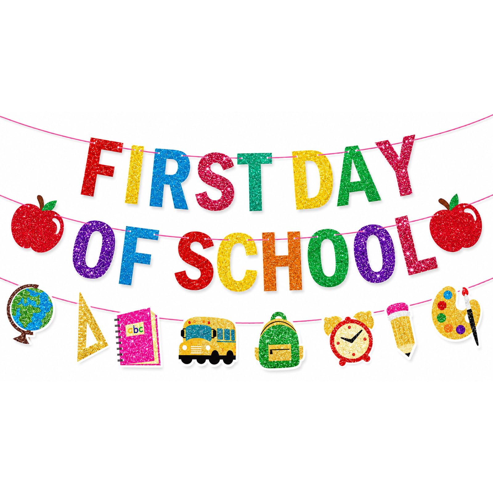 3 Pcs Back To School Decorations Banner First Day Of School Sign Preschool Welcome Party Sign Schools Opening Photo Booth Prop For Teachers And Students Decoration Party Supply For Classroom Supplies