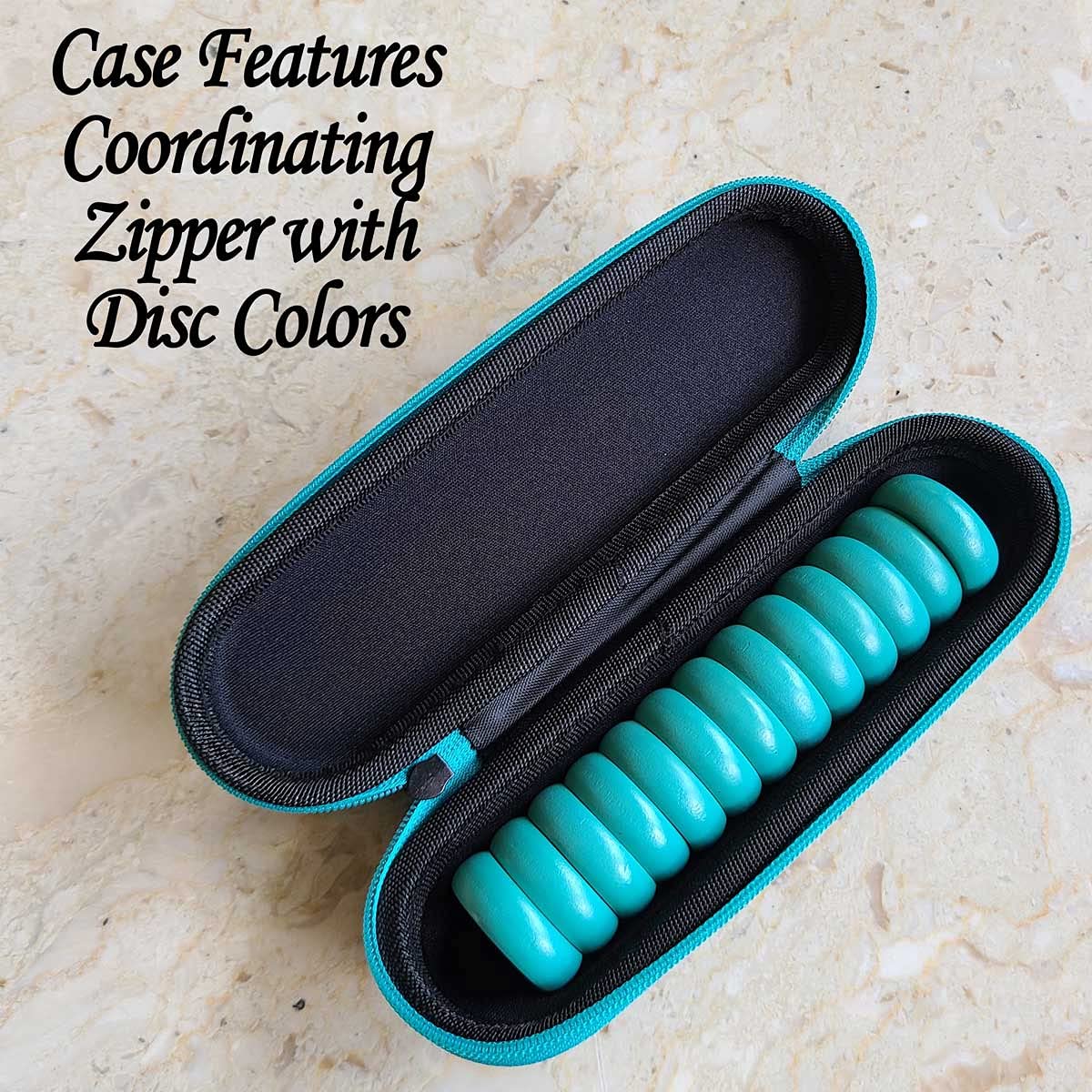 BrownCastle Crokinole Tournament Size Boards or Discs with Carry Case (Teal)