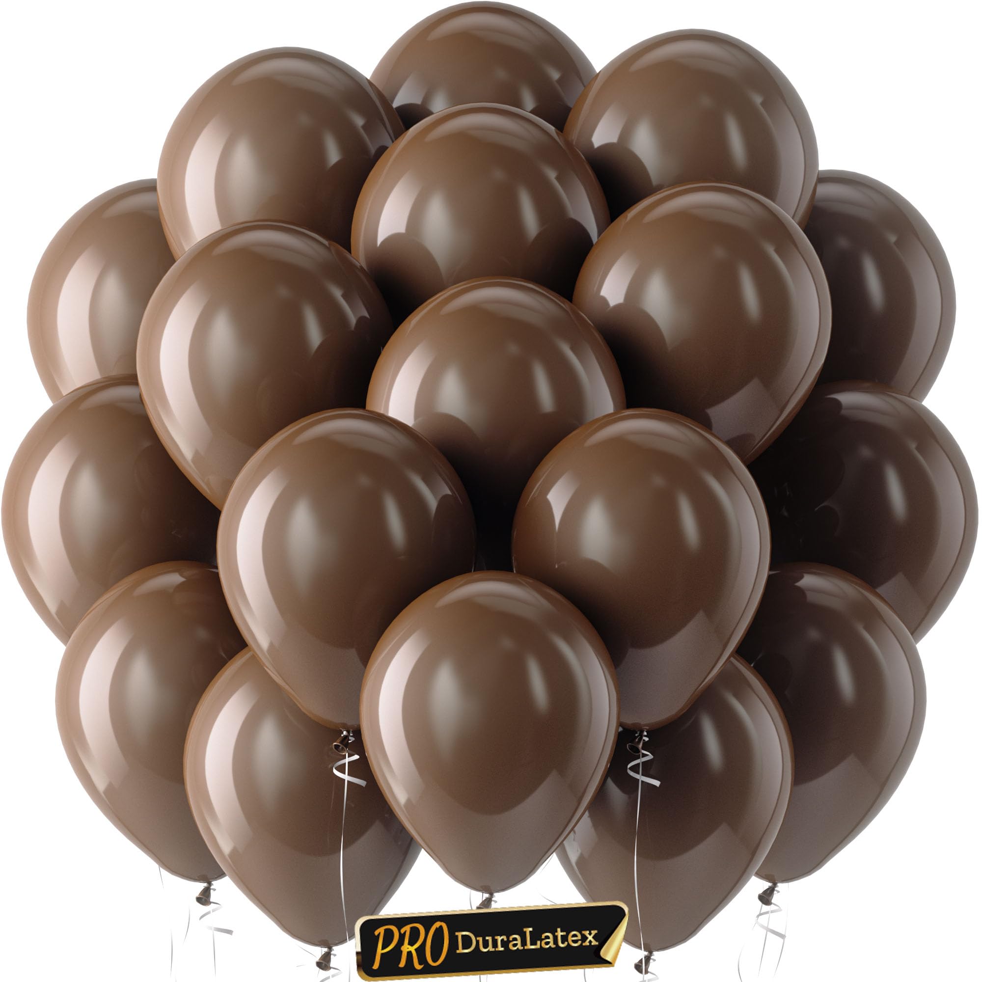 Bezente Pro Duralatex Brown Extra-Thick Balloons 120 Pack 10 inch