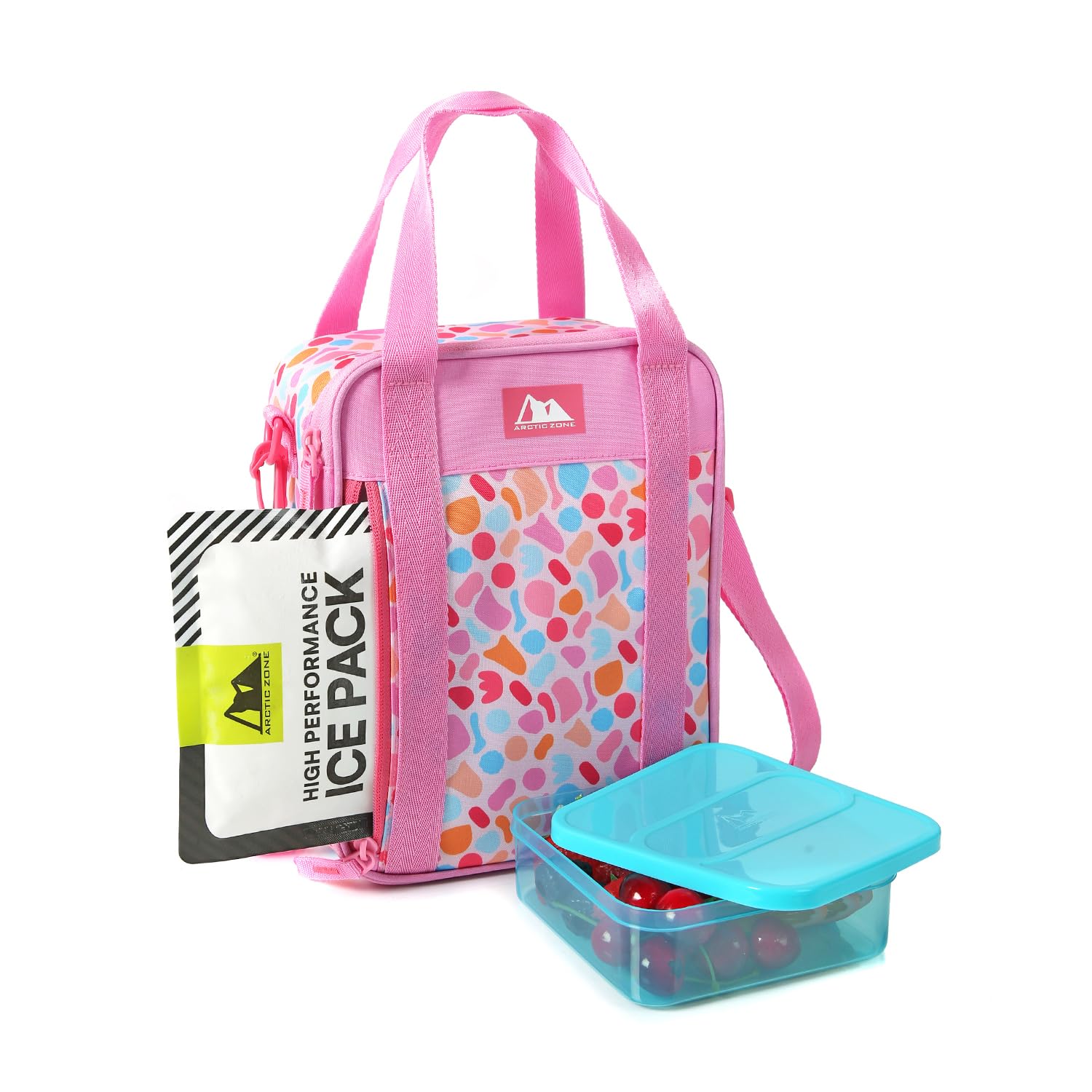 Arctic Zone Kids Lunch Box with Ice Pack and Food Container, Tutti Frutti
