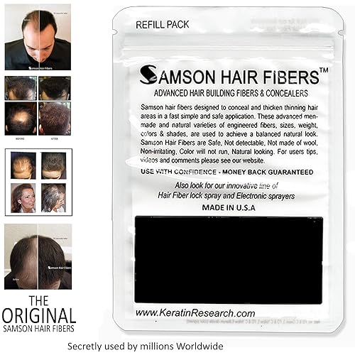 Original Samson Hair Building Fibers 1.76 oz LIGHT BROWN Recambios toda marca