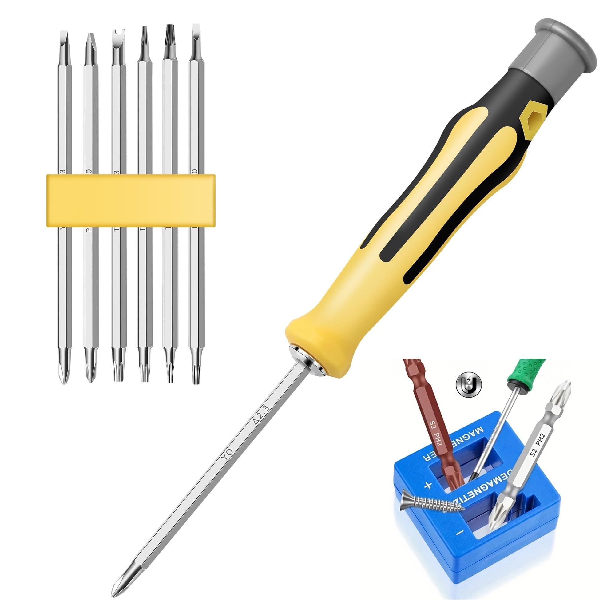Set Di Cacciaviti Di Precisione, 14 In 1, Punte Magnetiche Torx Phillips