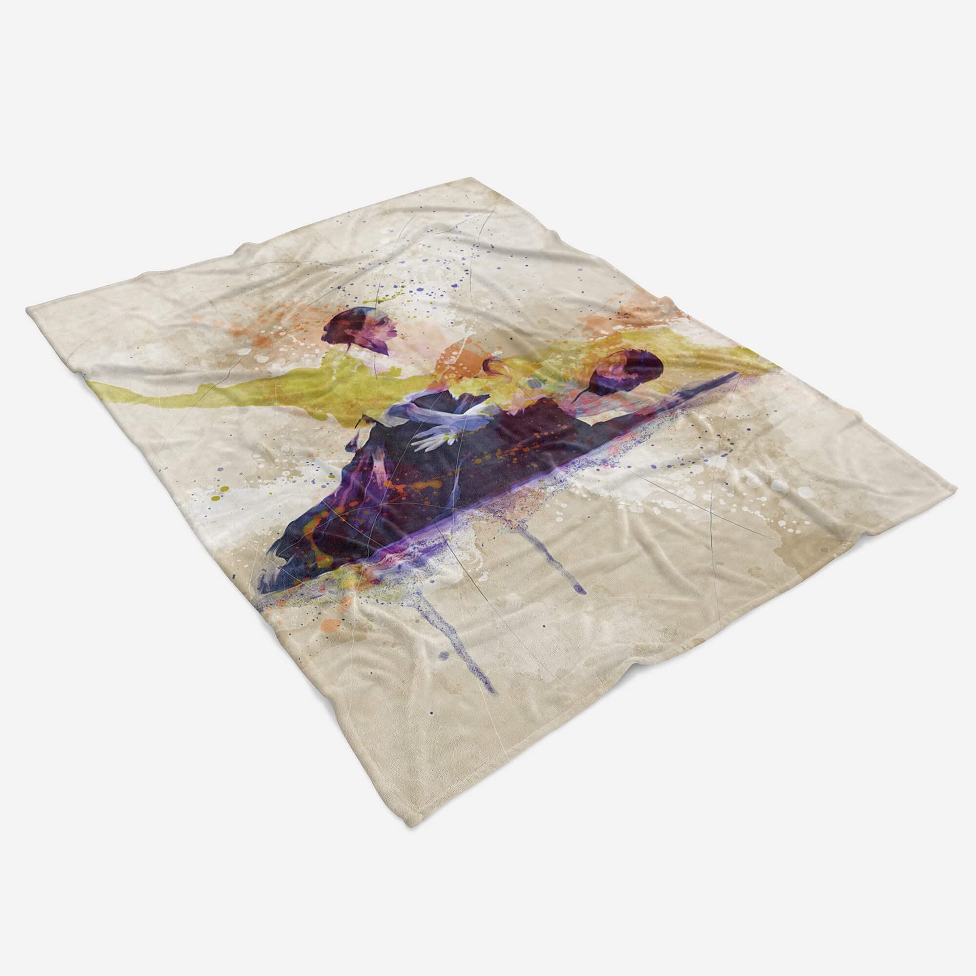 SplashArt Sport Handtuch Strandhandtuch Saunatuch Kuscheldecke Kunstvoll Aikido Sporthand Größe 180 x 130 cm (Tagesdecke - Sherpa Flies)