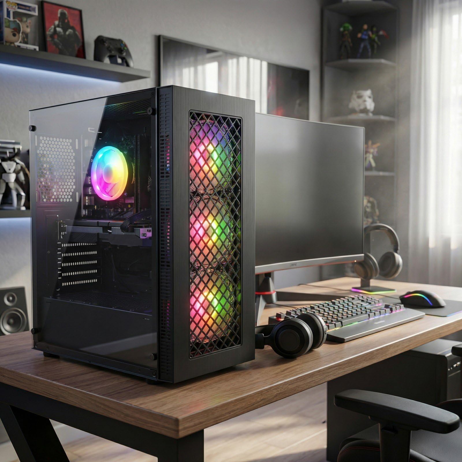 STGsivir PC Gamer Fixe, Core i7 Gen8, RTX 2060 Super 8G, 32G DDR4,1T SSD