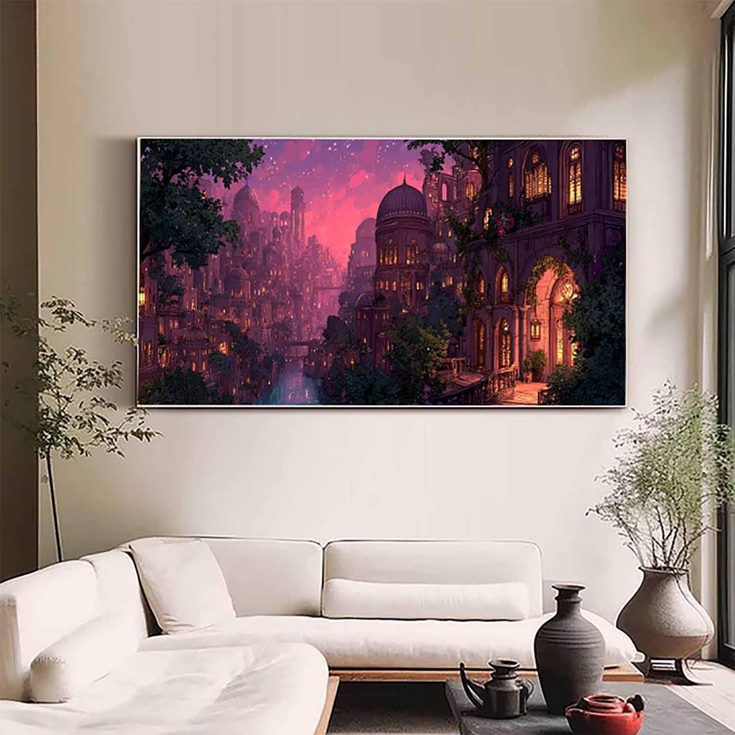 Malarstwo diamentowe, architektura, zestawy artystyczne dla dorosłych, widok nocny, kryształ, zestaw artystyczny dla dorosłych, dzieci, DIY, kwadratowe, pełne wiercenie, klejnot, kropki, haft stras