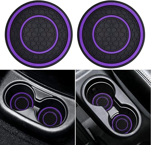 Miniatura 1 de Auprite Portavasos para automóvil, paquete de 2 posavasos universales antideslizantes para automóvil, accesorios para el interior del automóvil