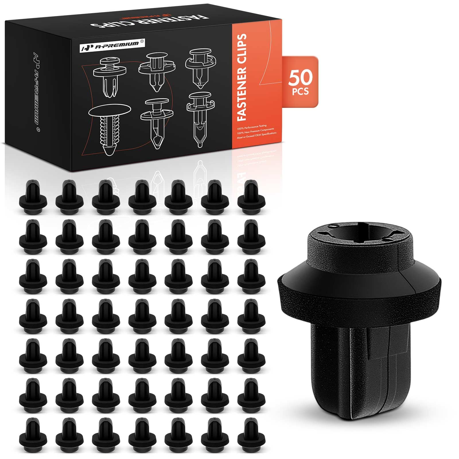 Clips de nailon para matrícula de Mercedes-Benz, sujeción antivibración de 8 mm 8