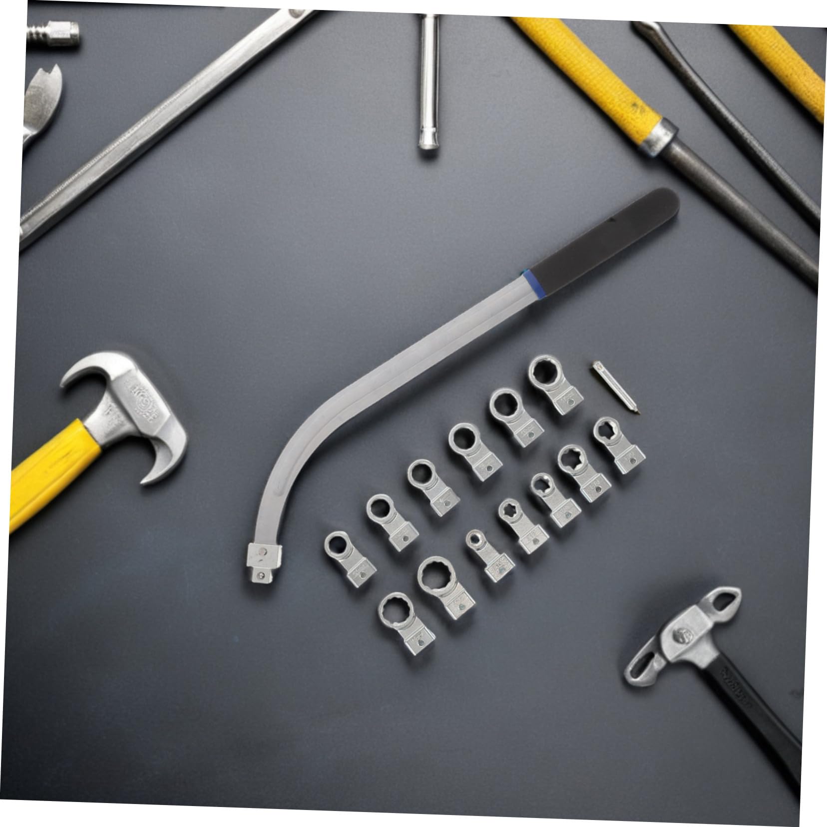 HEMOTON Jeu de 15 Outils en Acier pour Réparation Automobile, Clé de Réglage du Galet Tendeur et Extracteur de Courroie de Tension, Adapté aux Travaux de Mécanicien Auto
