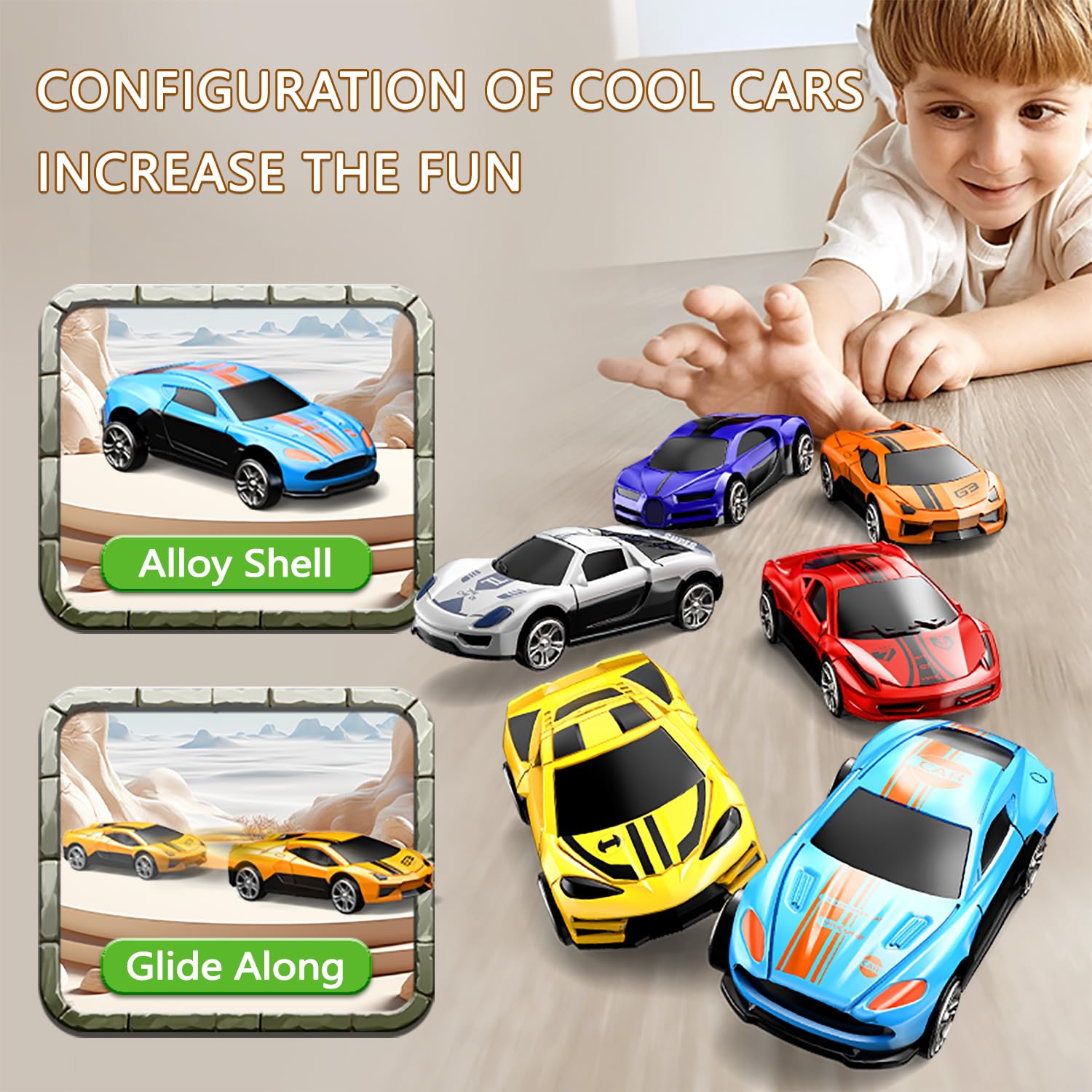 Giocattolo Dinosauro Camion Con 8 Auto E Pista - Set Trasformabile Per Bambini 3-8 Anni - Regalo Compleanno Ragazzo