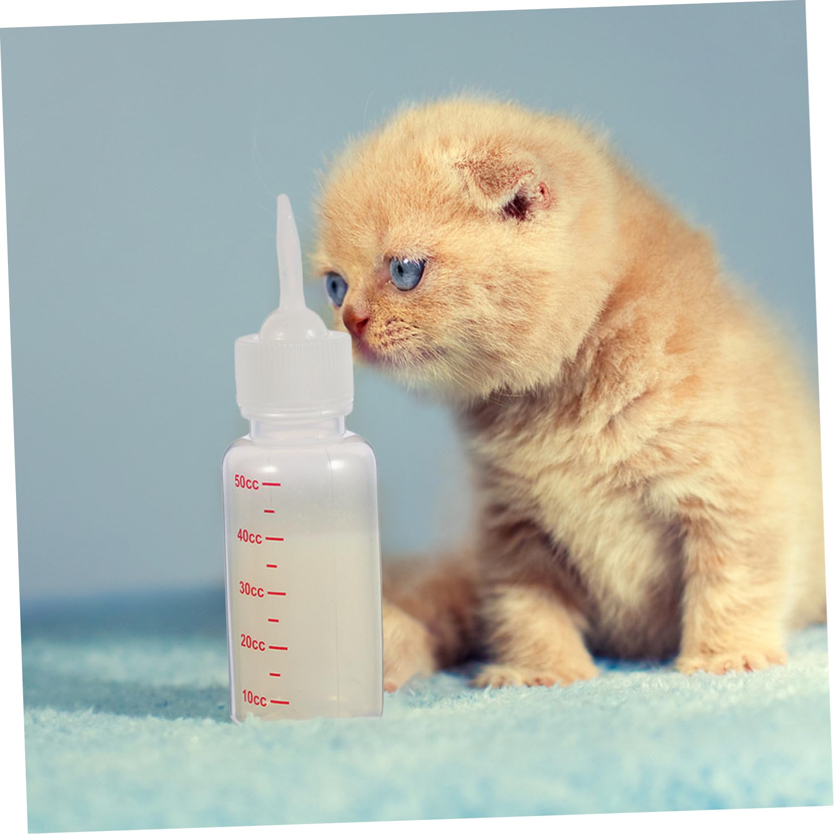 Happyyami 50ml Feeder Bottle Safe Silicone for Puppies Kittens Boilable Portable