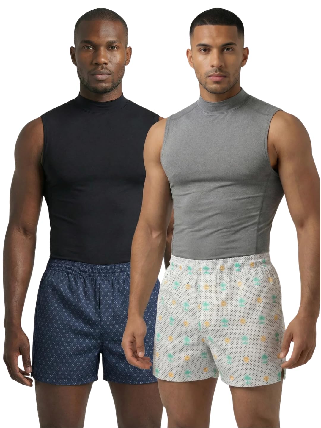 vastrado Indigo Dye Geometric & Island Vibe Basketball Print Boxers MB7677A-picture-12