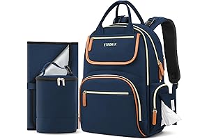 ETRONIK Mommy Backpack Diaper Bag: Spacious, Stylish, and Functional
