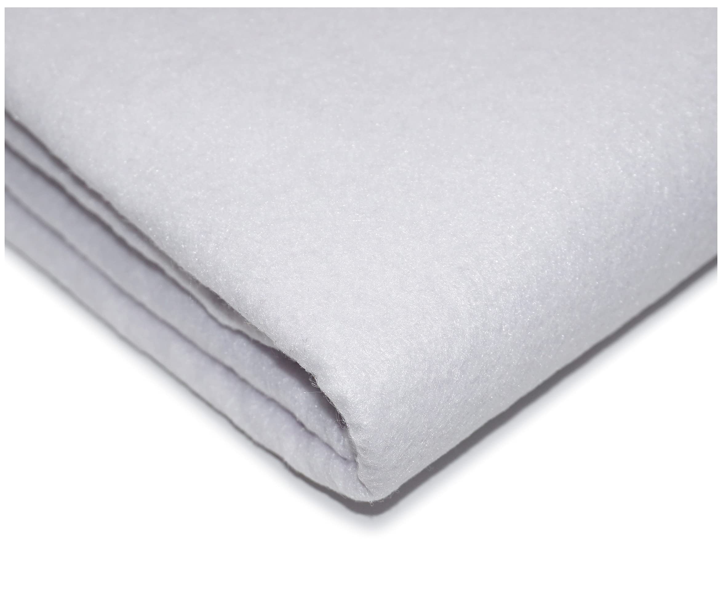 Thefabrictrade White "Get Crafting" 100% Acrylic Felt Fabric Perfect For Arts & Crafts, Sewing Material - 150Cm Wide, Available In 30 Vibrant Colours (Sold By The Metre, )