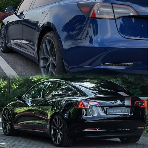 Miniatura 6 de Reflector de parachoques antiniebla trasero con lente ahumada, luz trasera de freno, flash secuencial, luces Singal 3 en 1, compatible con Tesla