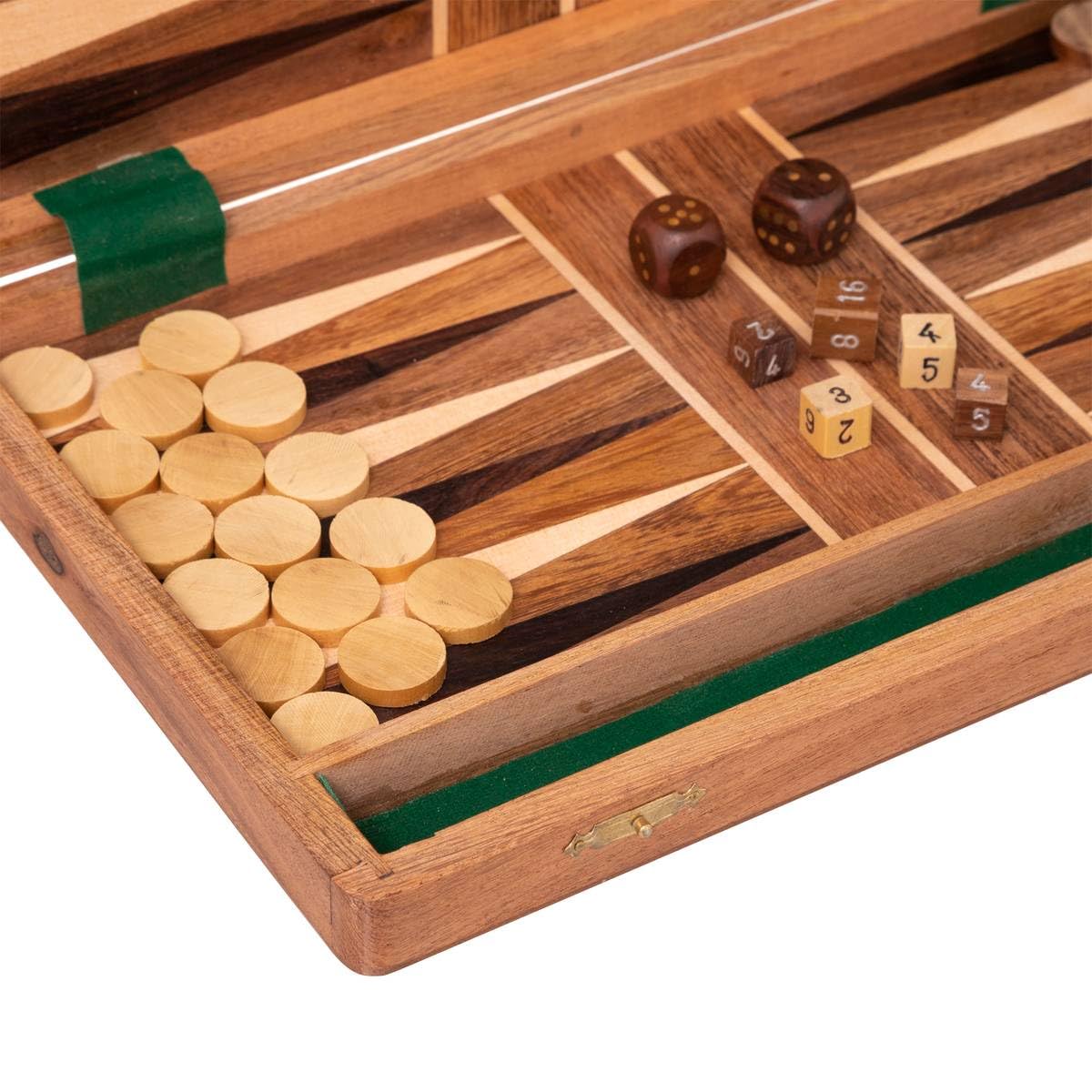 Atmosphera - Jeu Backgammon - Bois 36x40-5 cm
