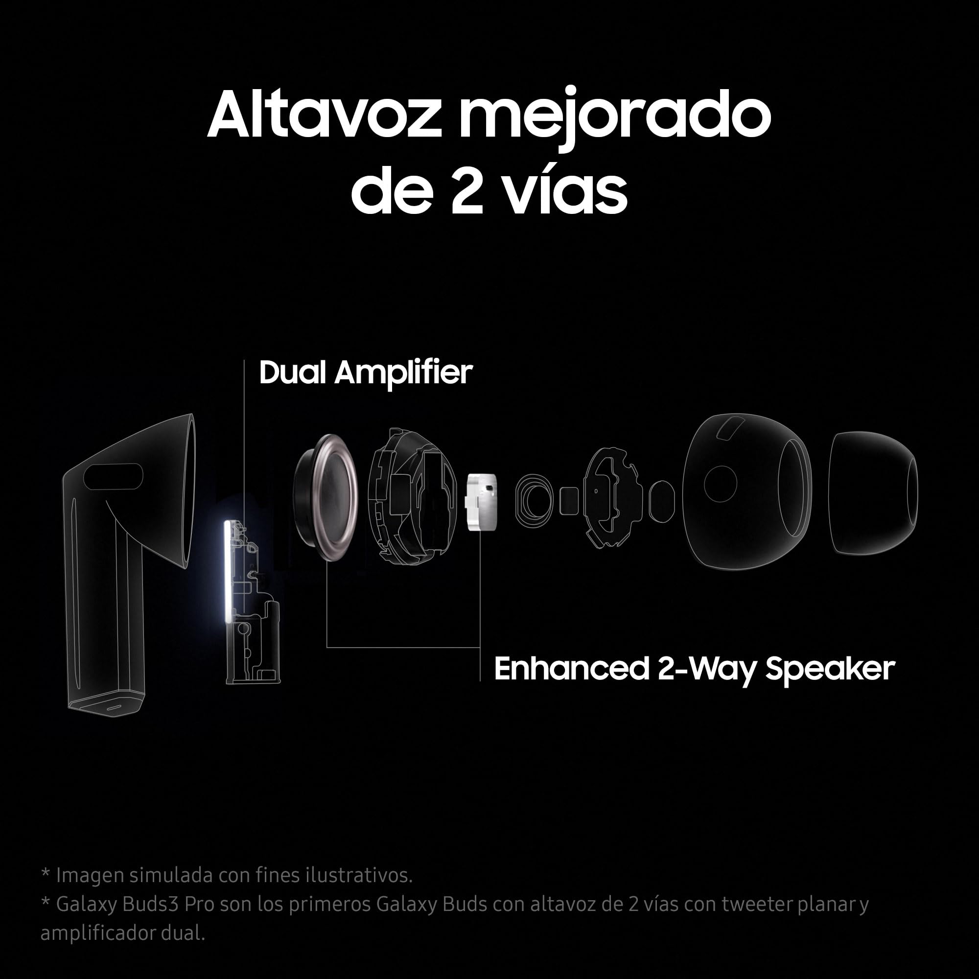 Samsung Galaxy Buds3 Pro + Cargador - Auriculares Inalámbricos, Cancelación de Ruido, Bluetooth, Audio 361, Sonido Hi-Fi, Gris (Versión Española)