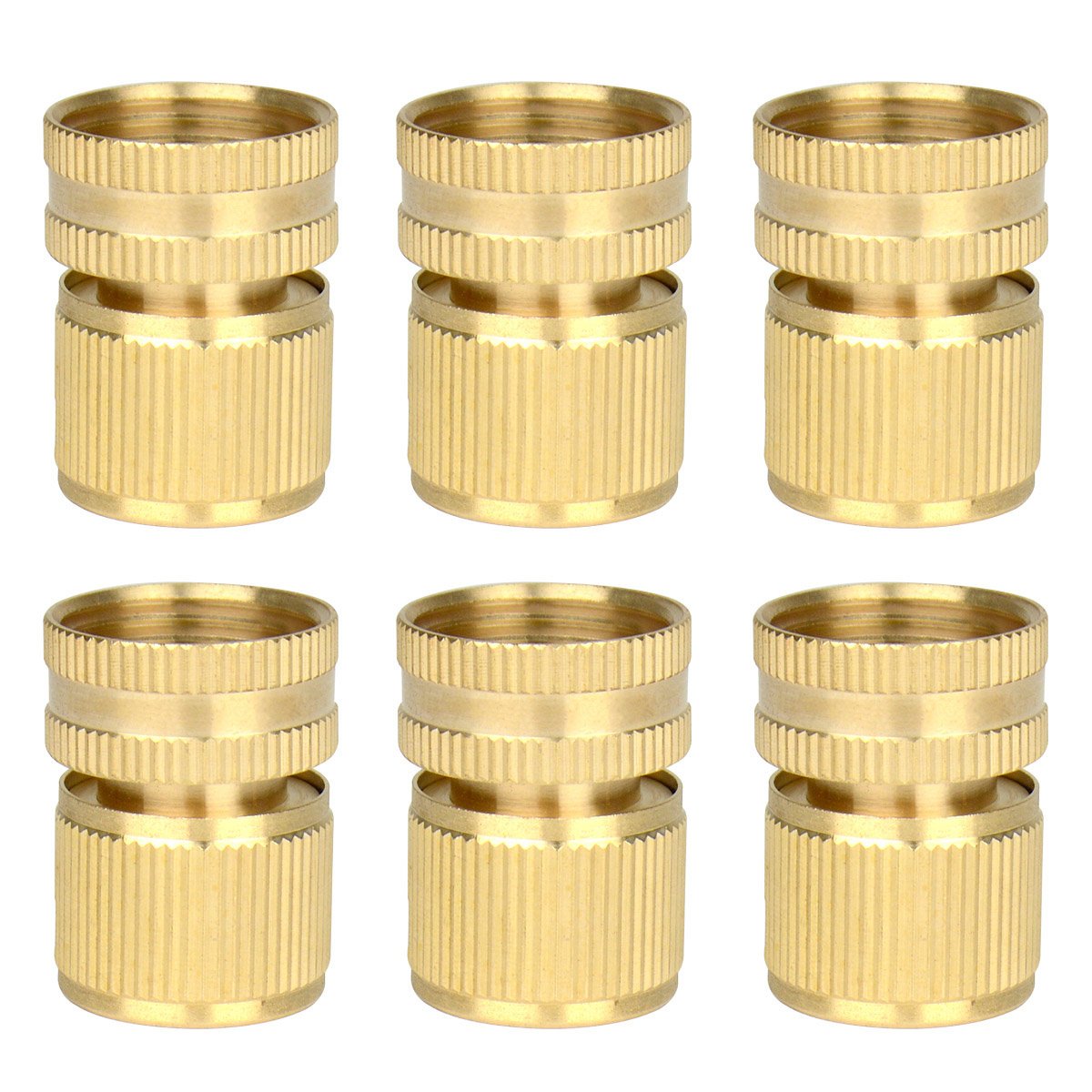 Gardeningwill 6 Pieces Brass Quick Female Hose End Internal Thread